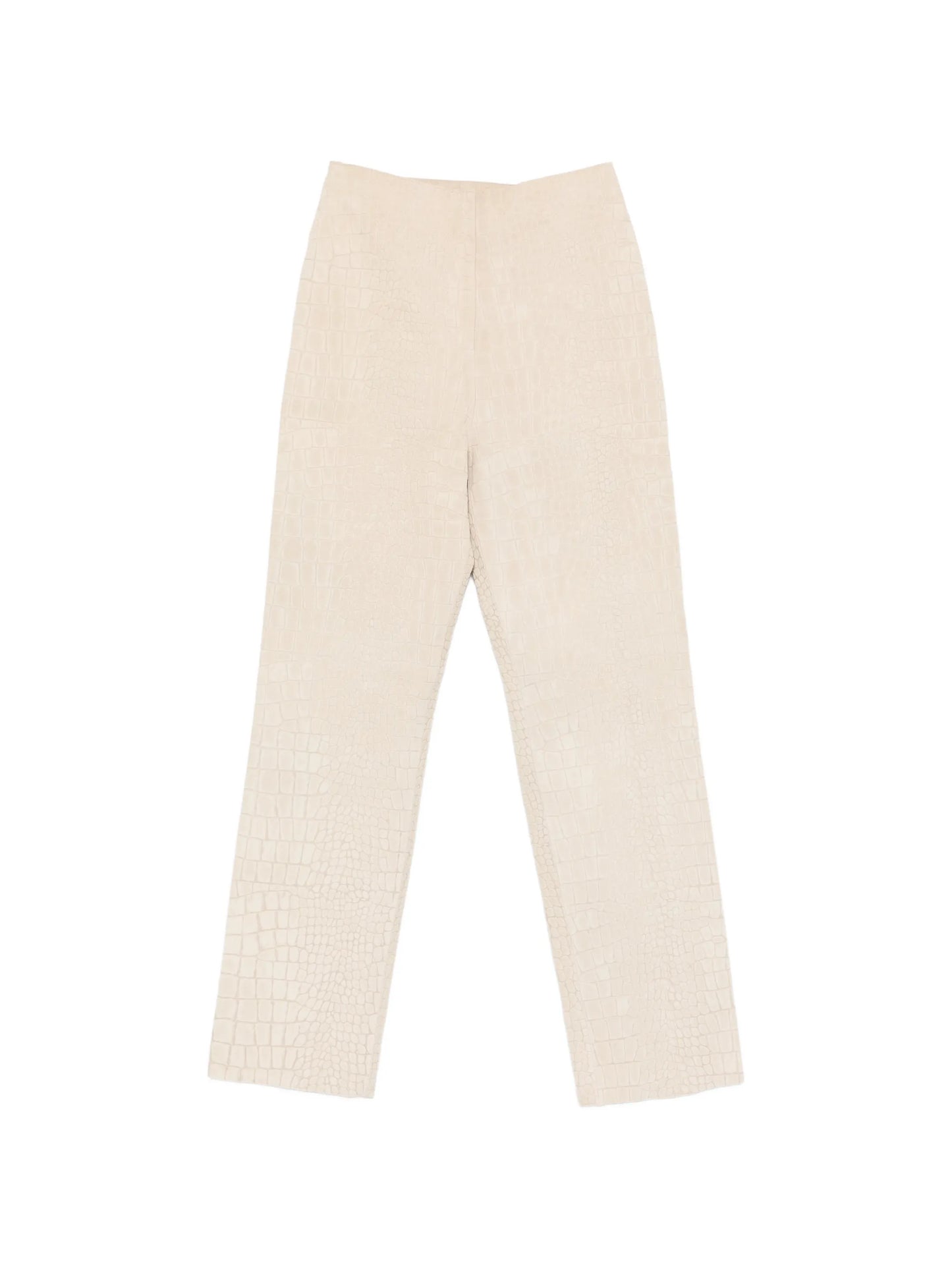 Tieve croc-effect trousers