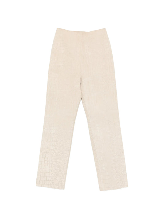 Tieve croc-effect trousers