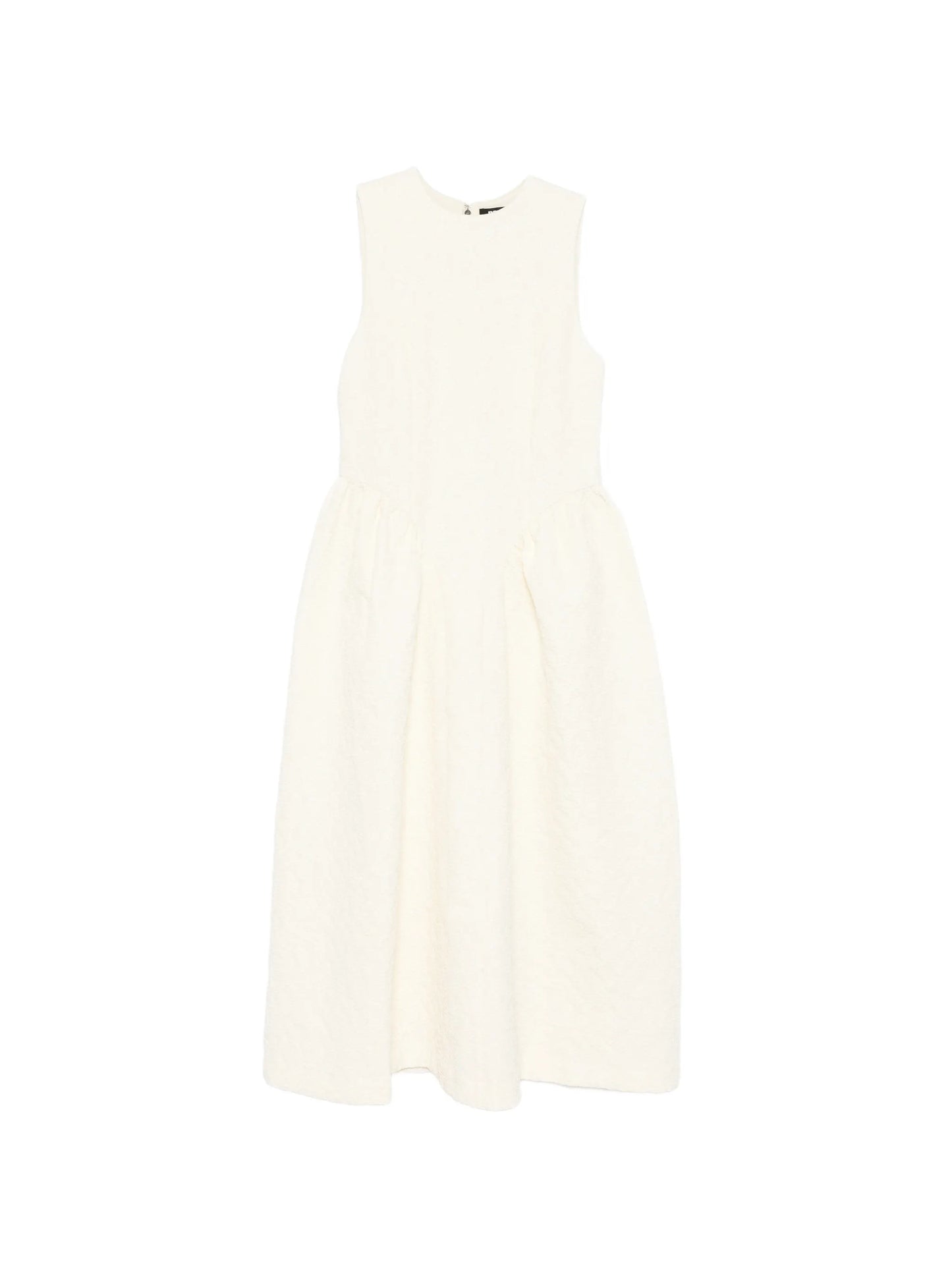 round-neck midi dress