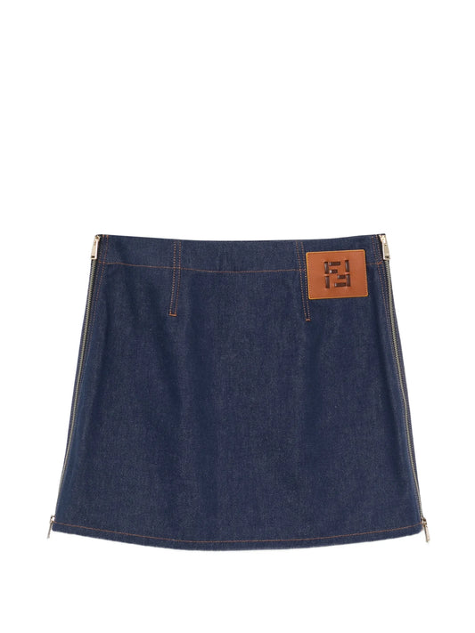 denim mini skirt
