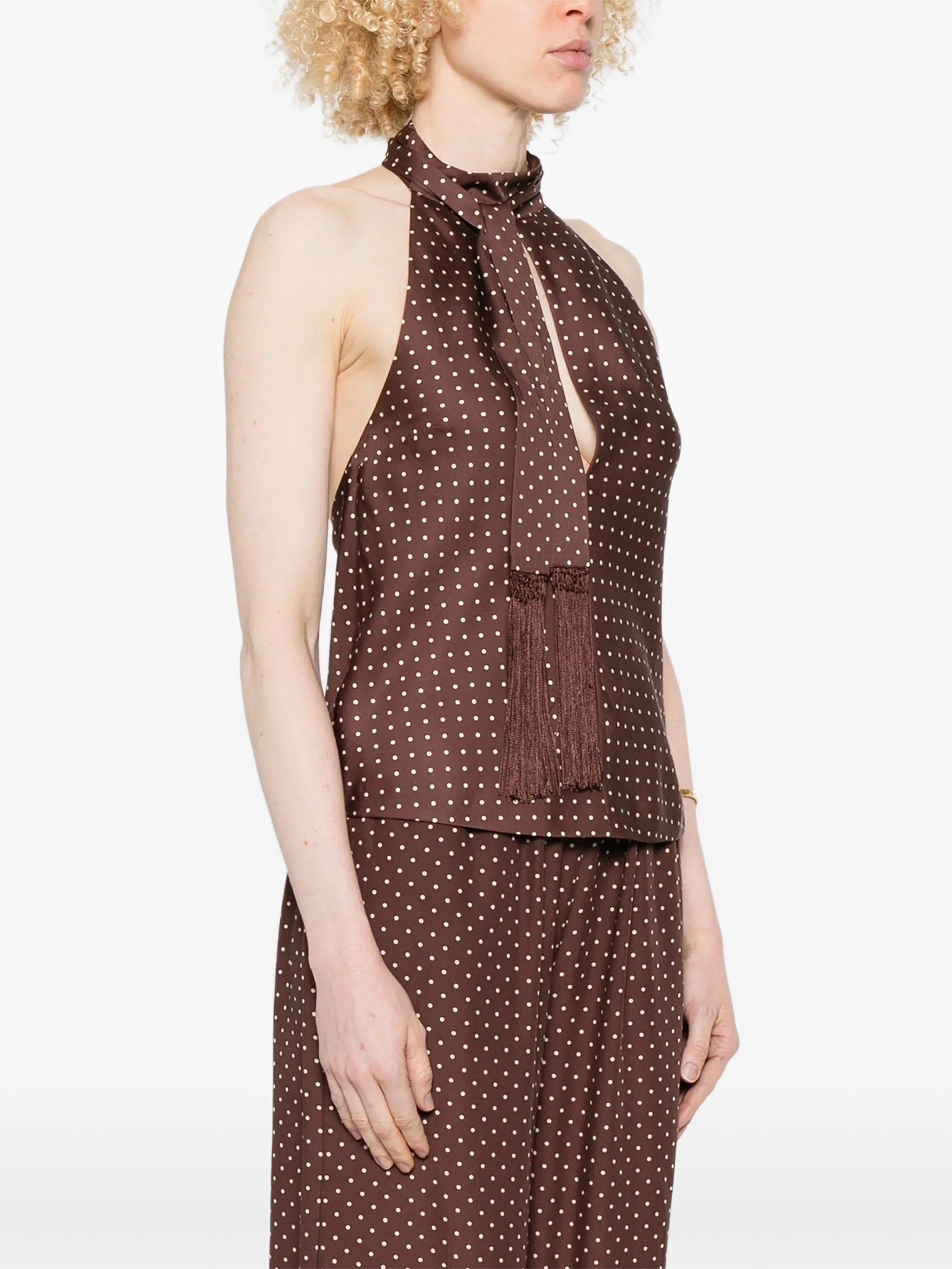 Phoebe polka-dot top