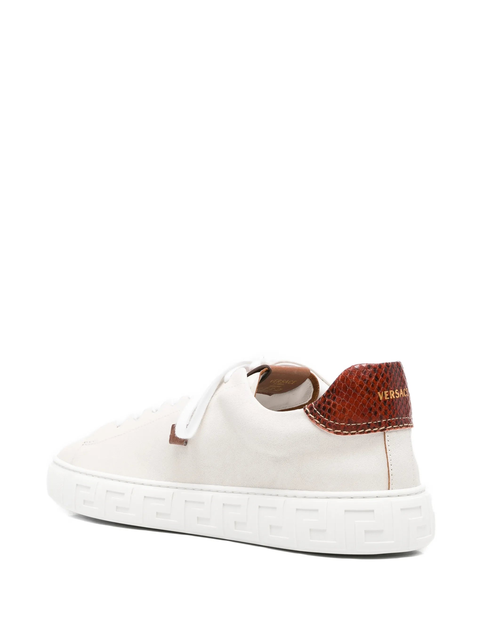 Greca low-top leather sneakers