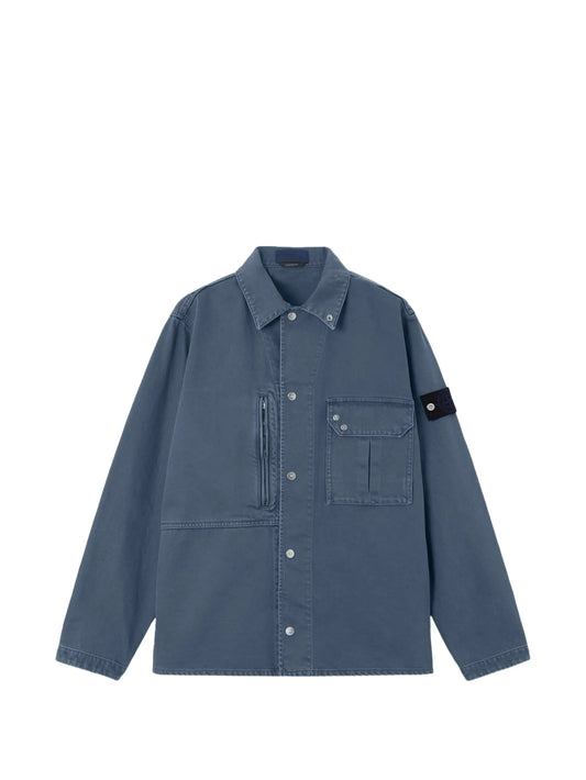 zipped pocket cotton shirt