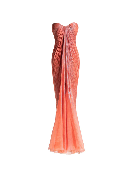Victoria ruched maxi dress