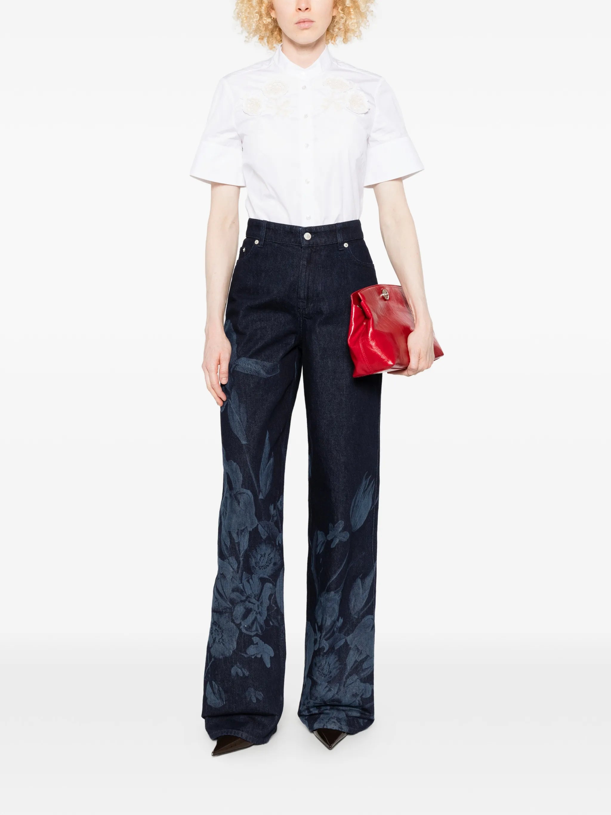 appliqué short-sleeve shirt