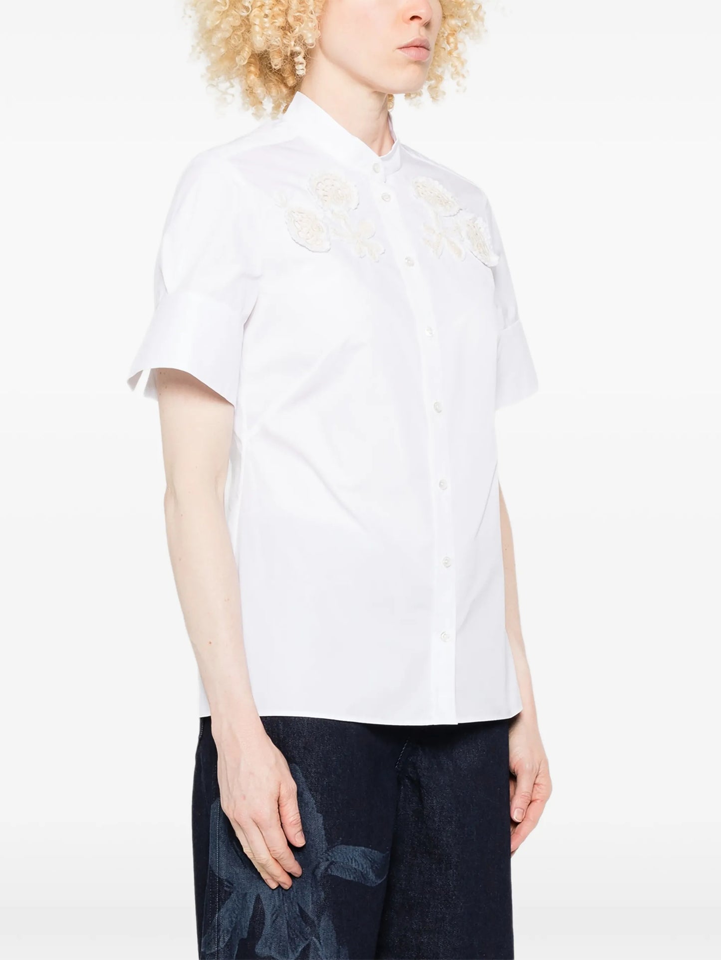appliqué short-sleeve shirt