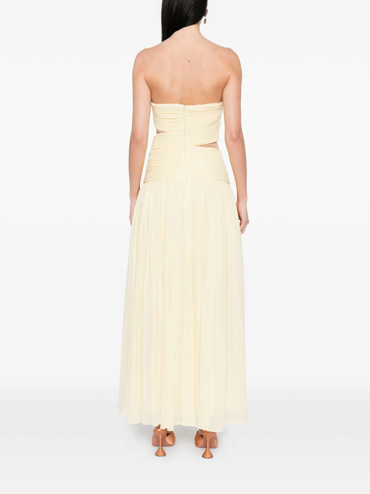 Georgette strapless maxi dress
