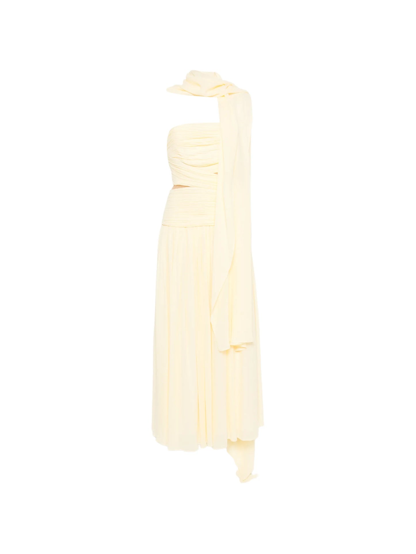 Georgette strapless maxi dress