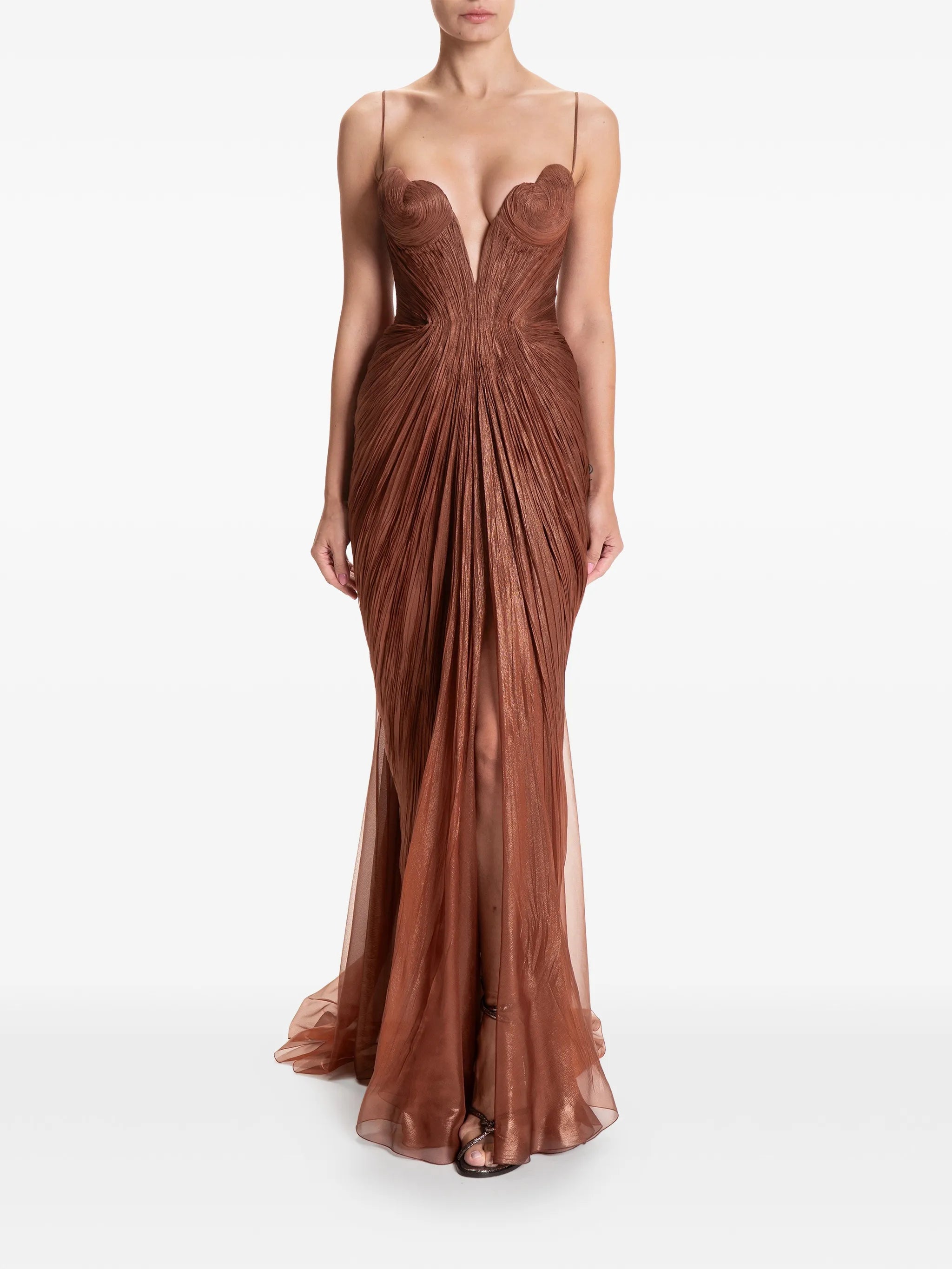 Cecilia V-neck gown maxi dress