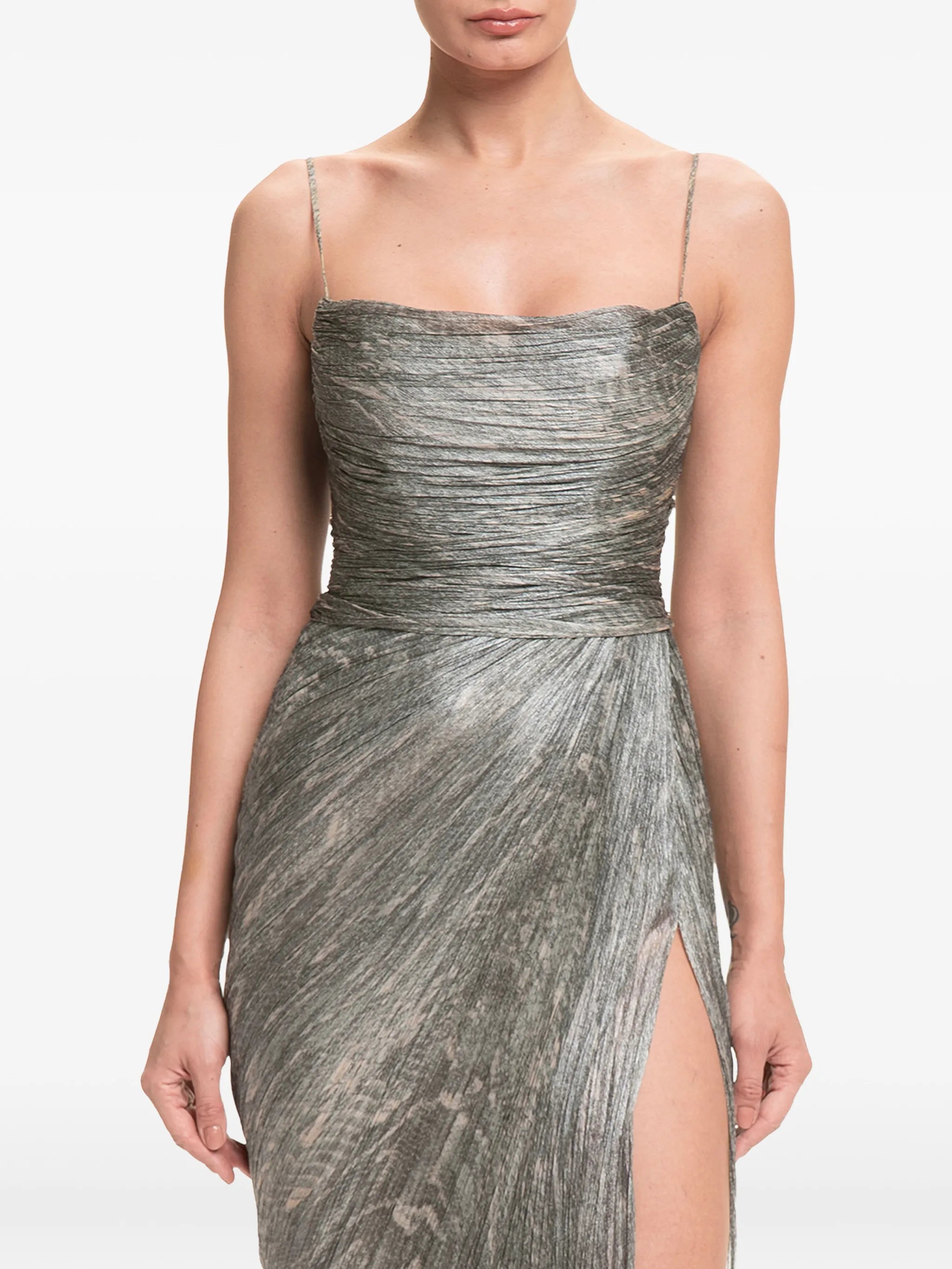 Rio sleeveless slit midi dress