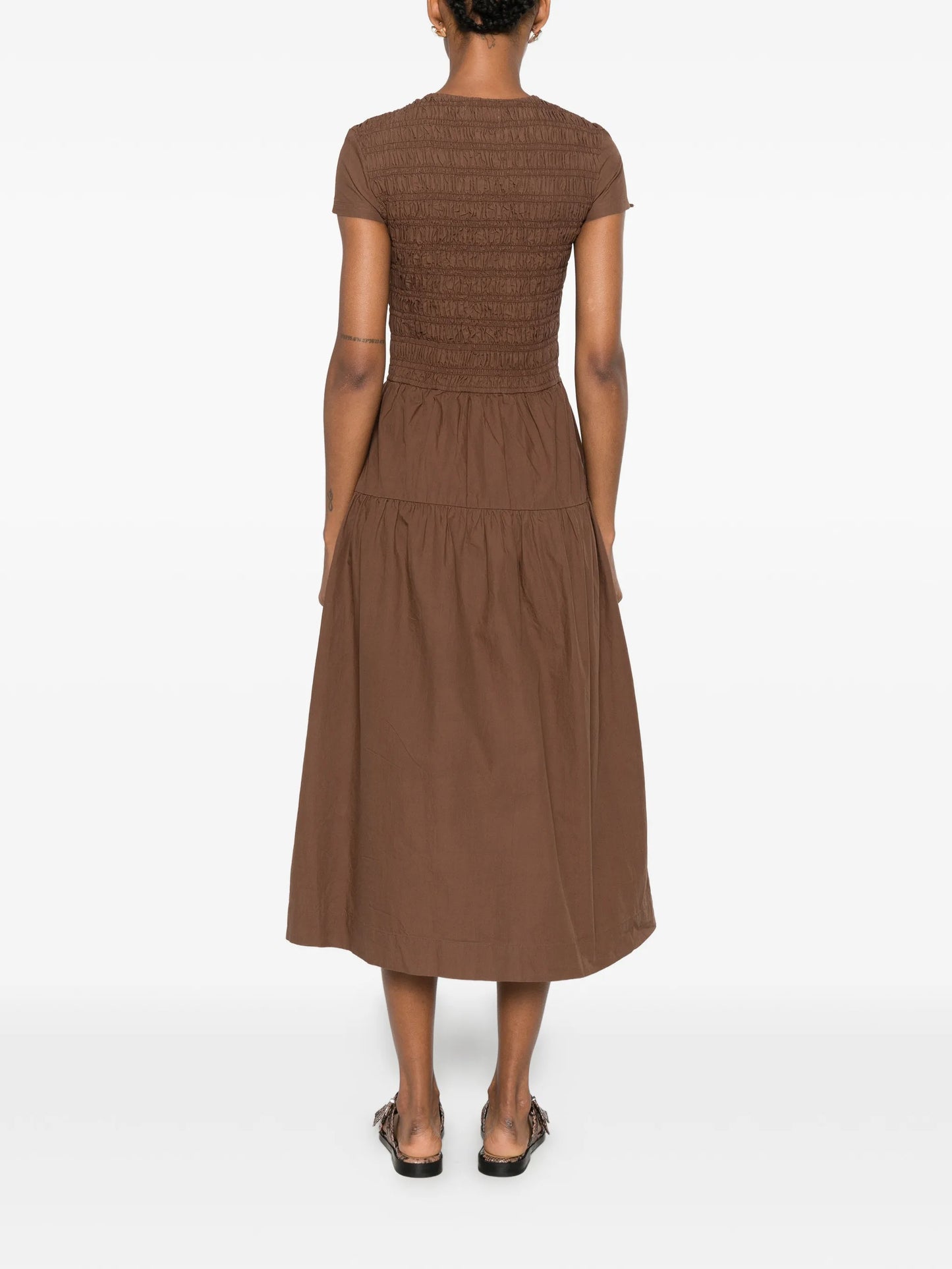 Ebba shirred midi dress