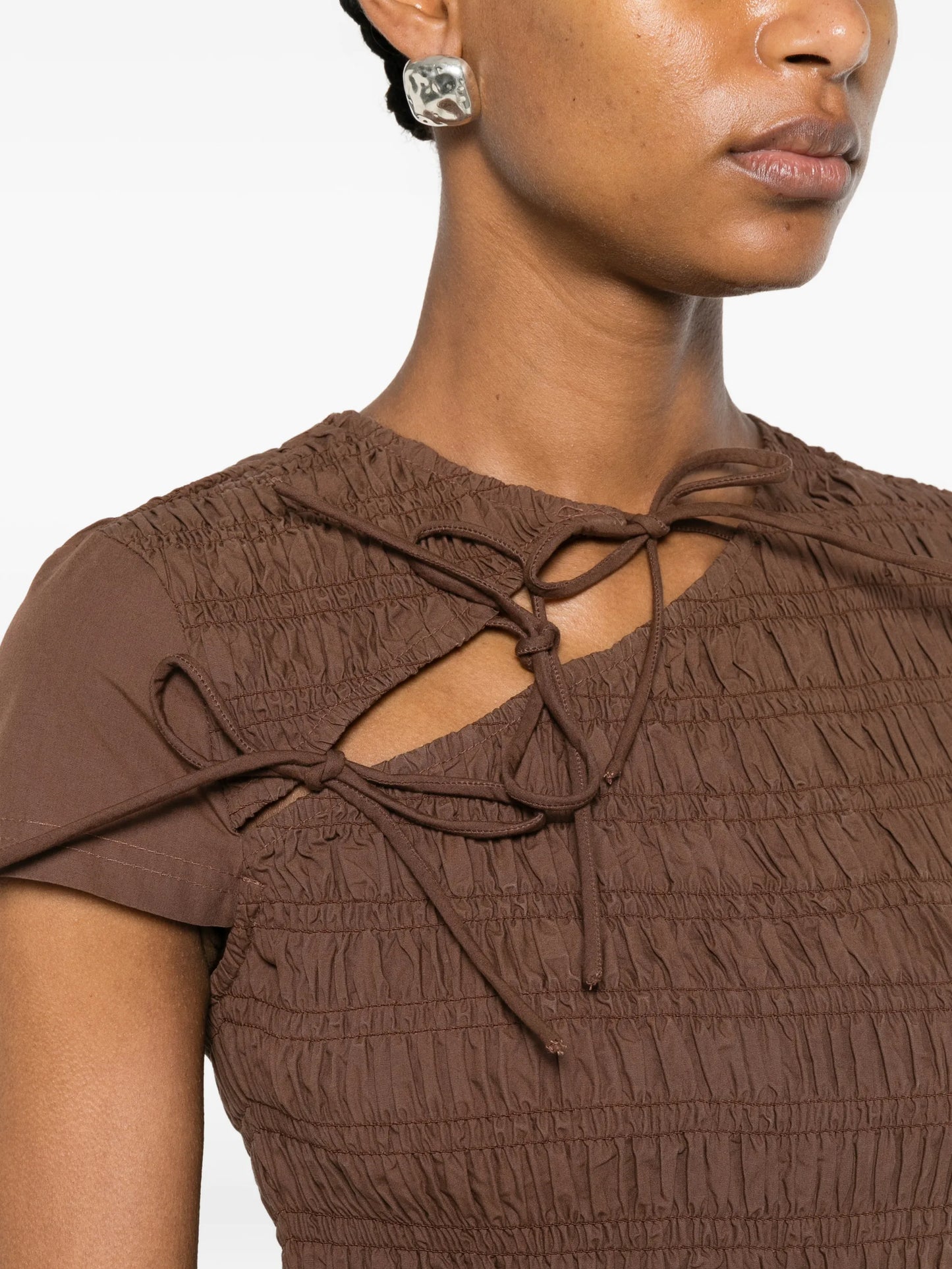 Ebba shirred midi dress