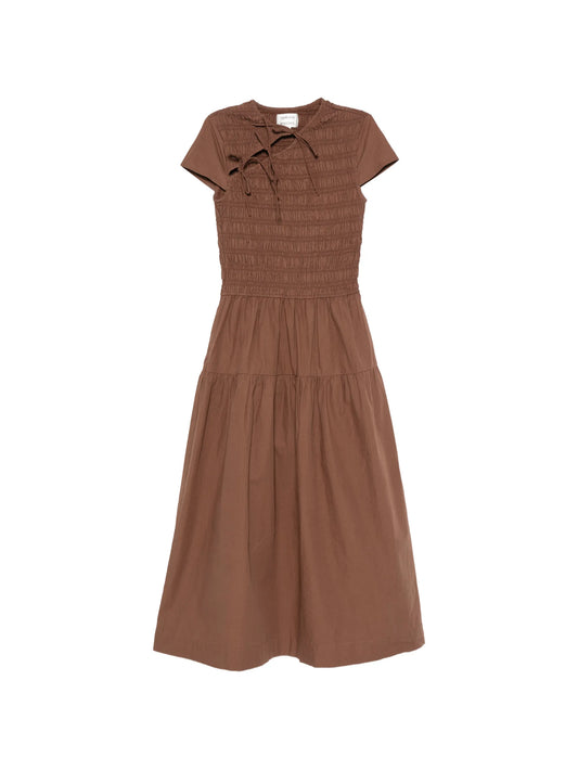 Ebba shirred midi dress