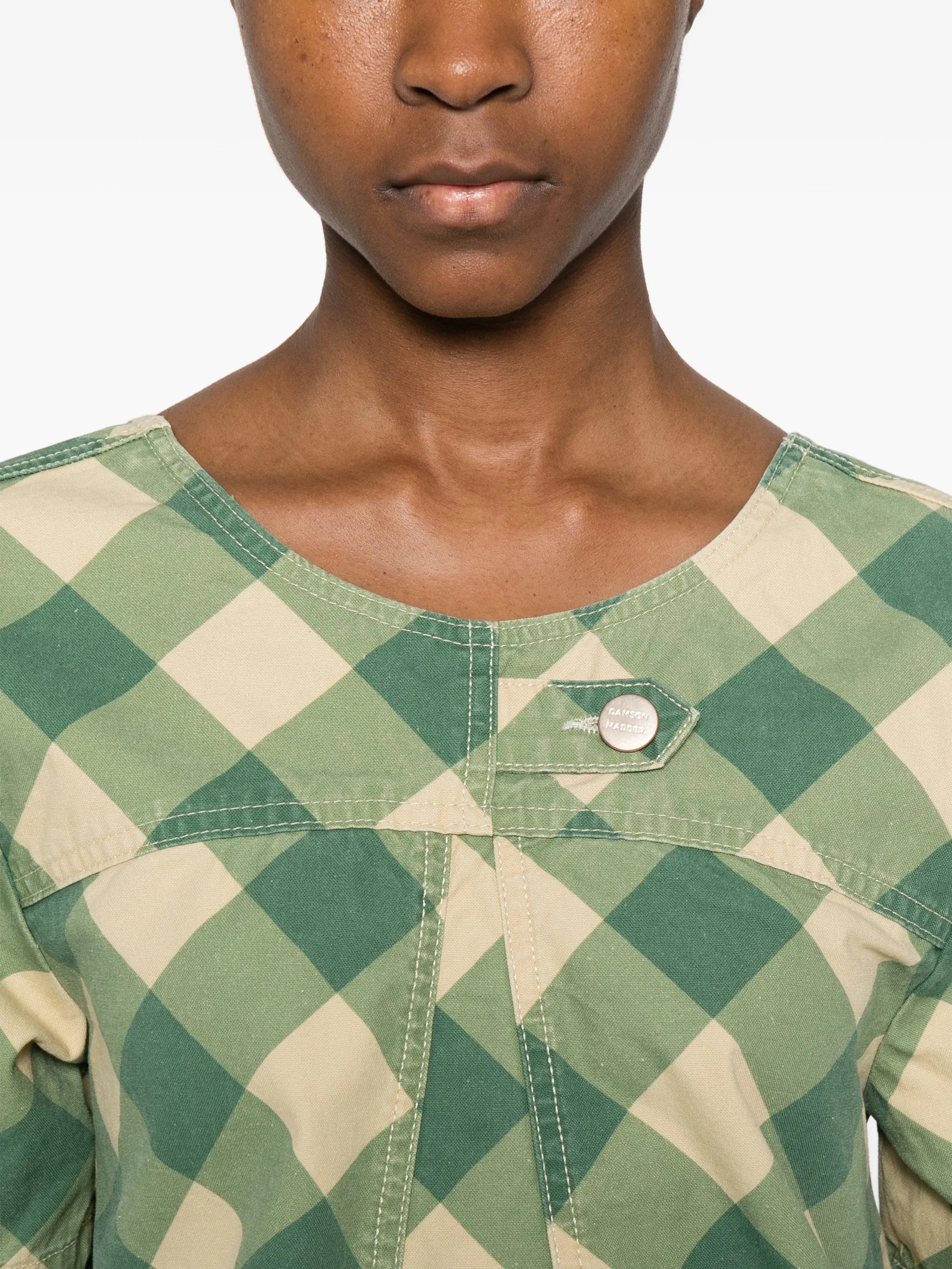 checked mini dress