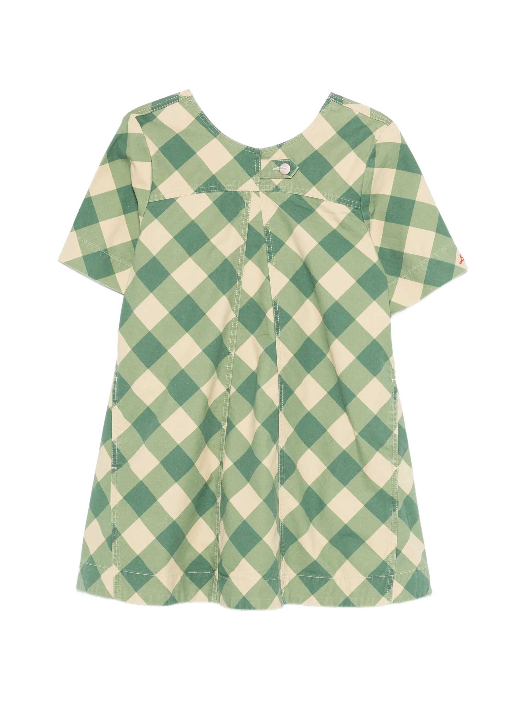 checked mini dress