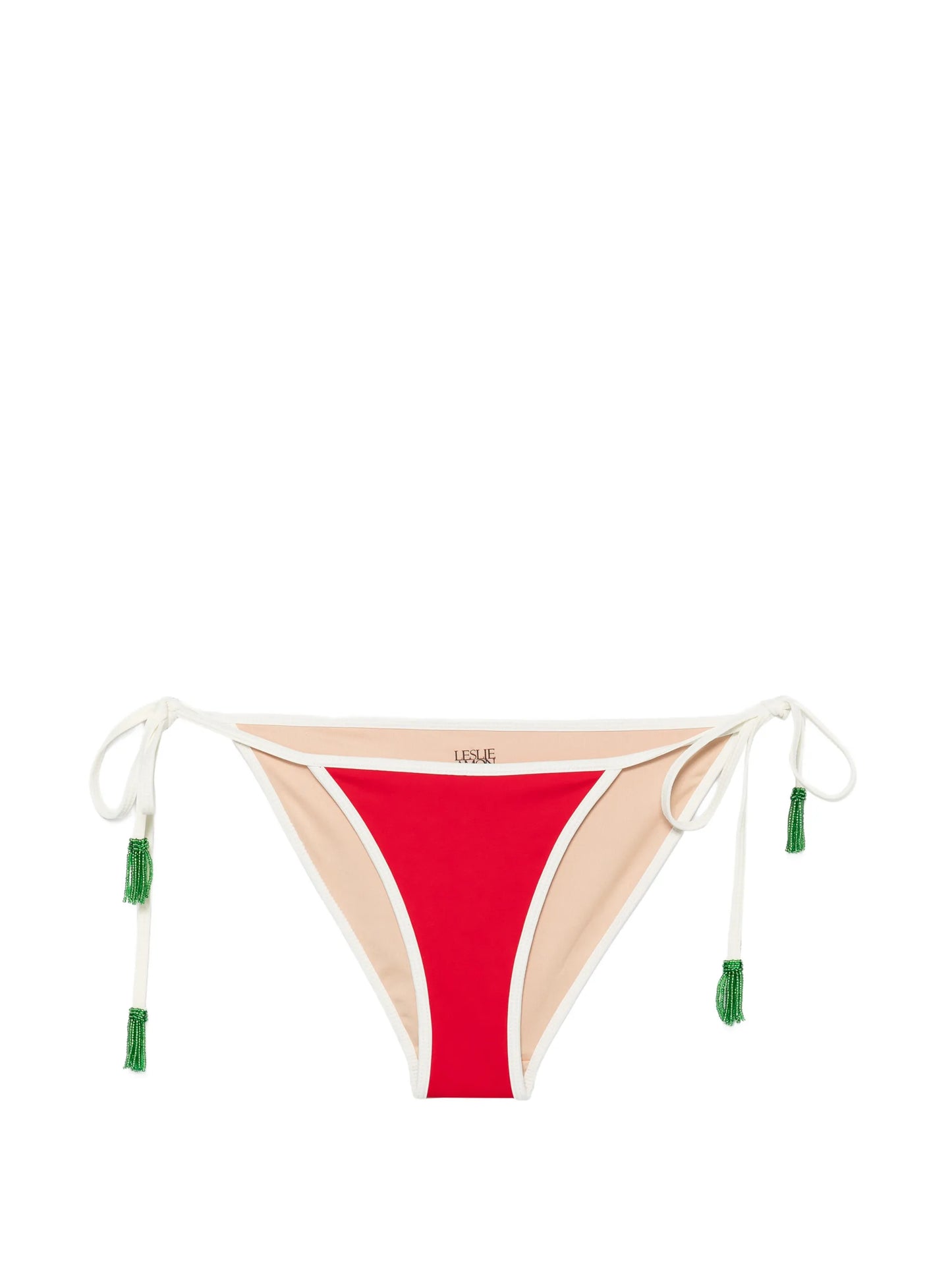 Watermelon Slice beaded-tassel bikini bottoms