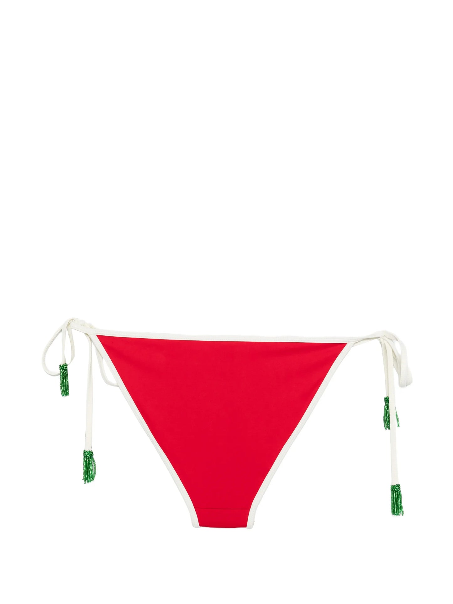 Watermelon Slice beaded-tassel bikini bottoms