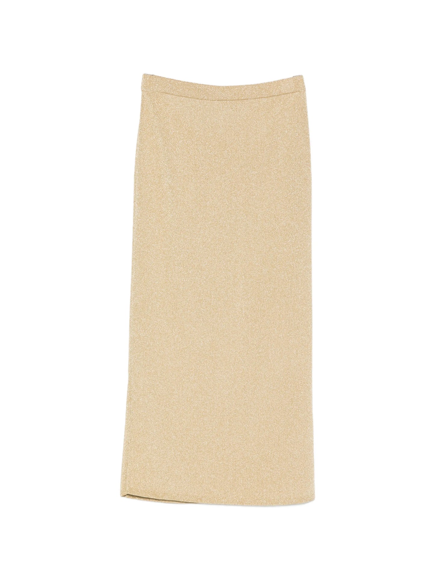 straight-hem midi skirt