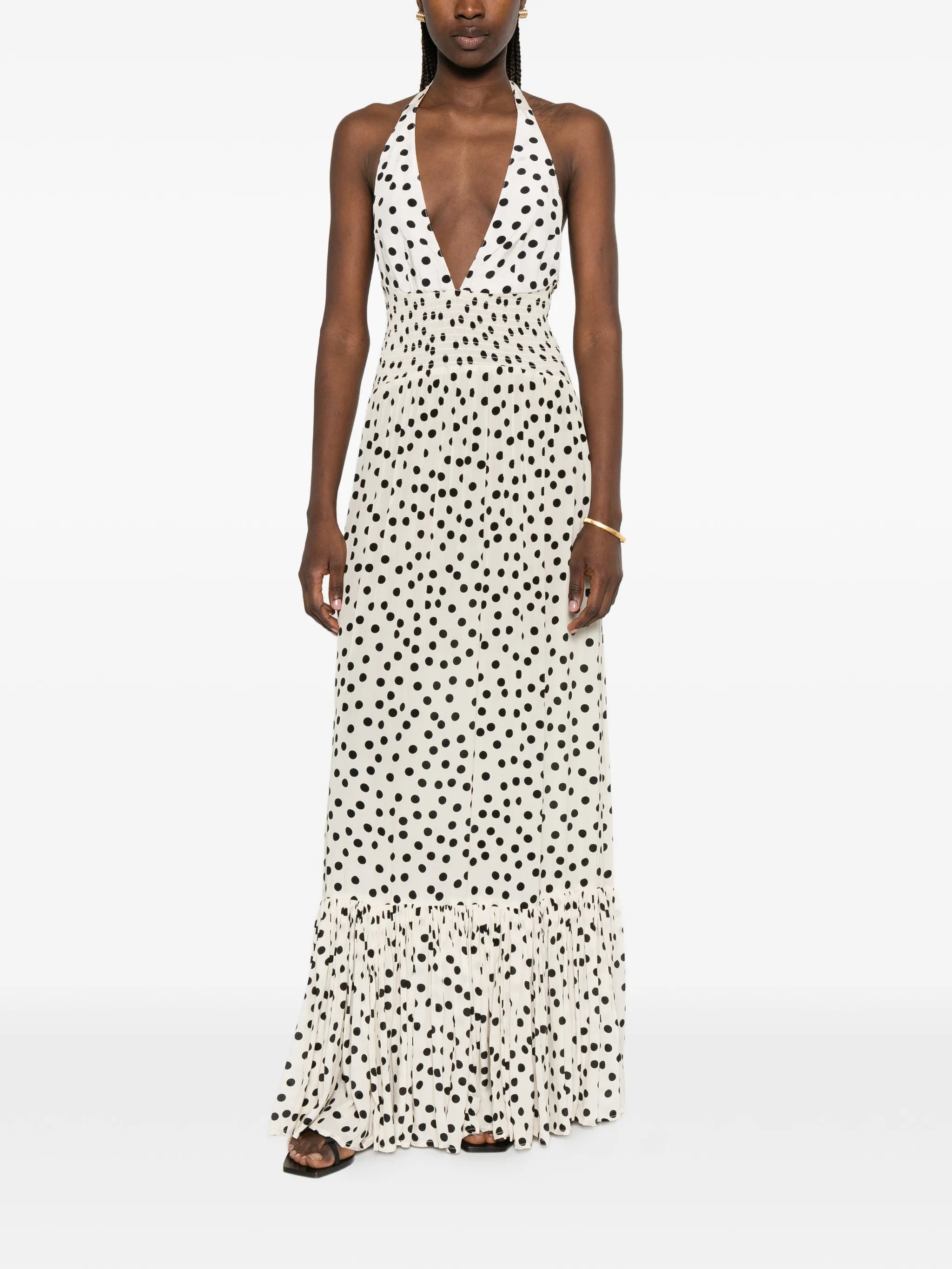 Ari polka-dot maxi dress