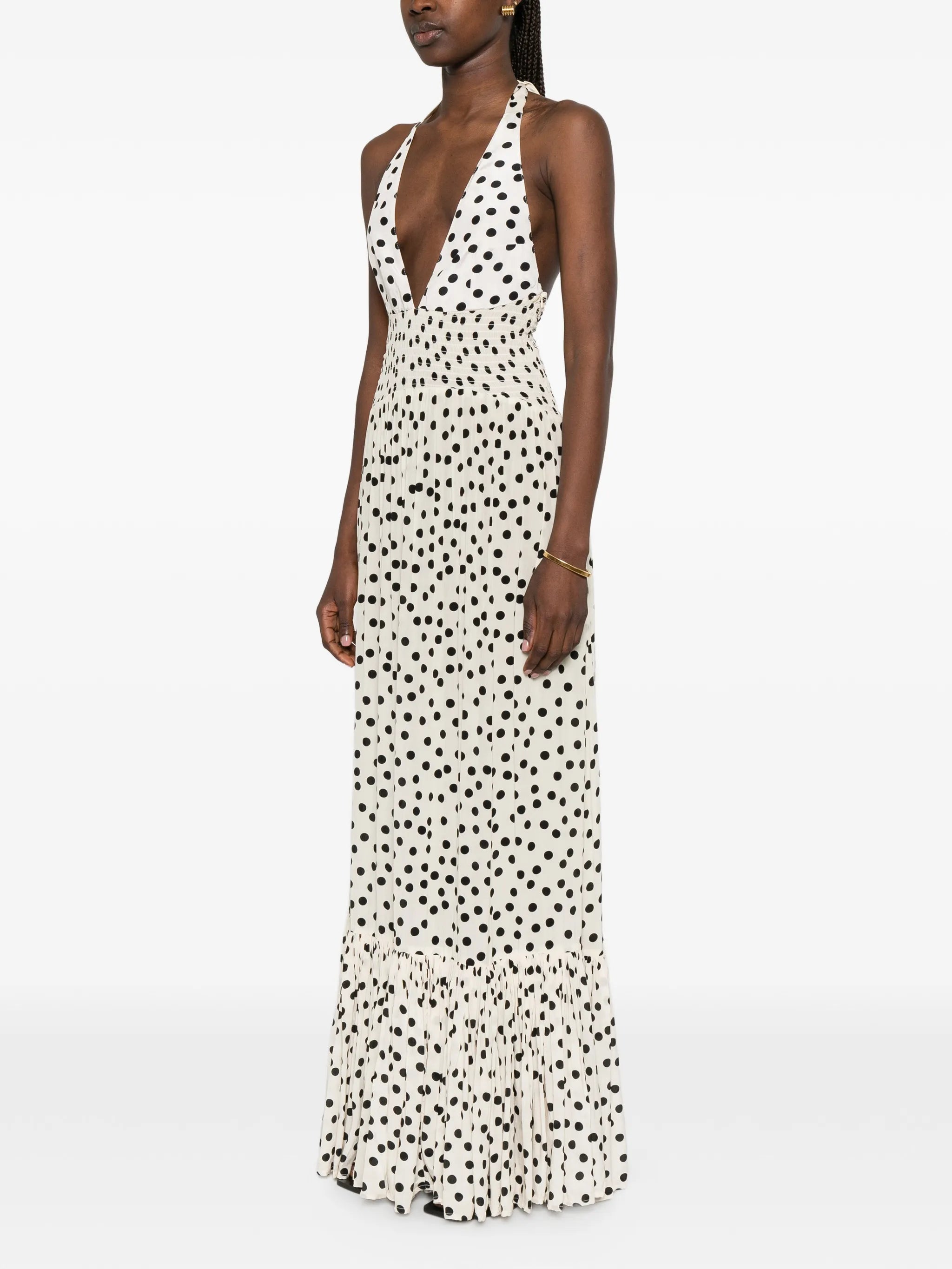 Ari polka-dot maxi dress
