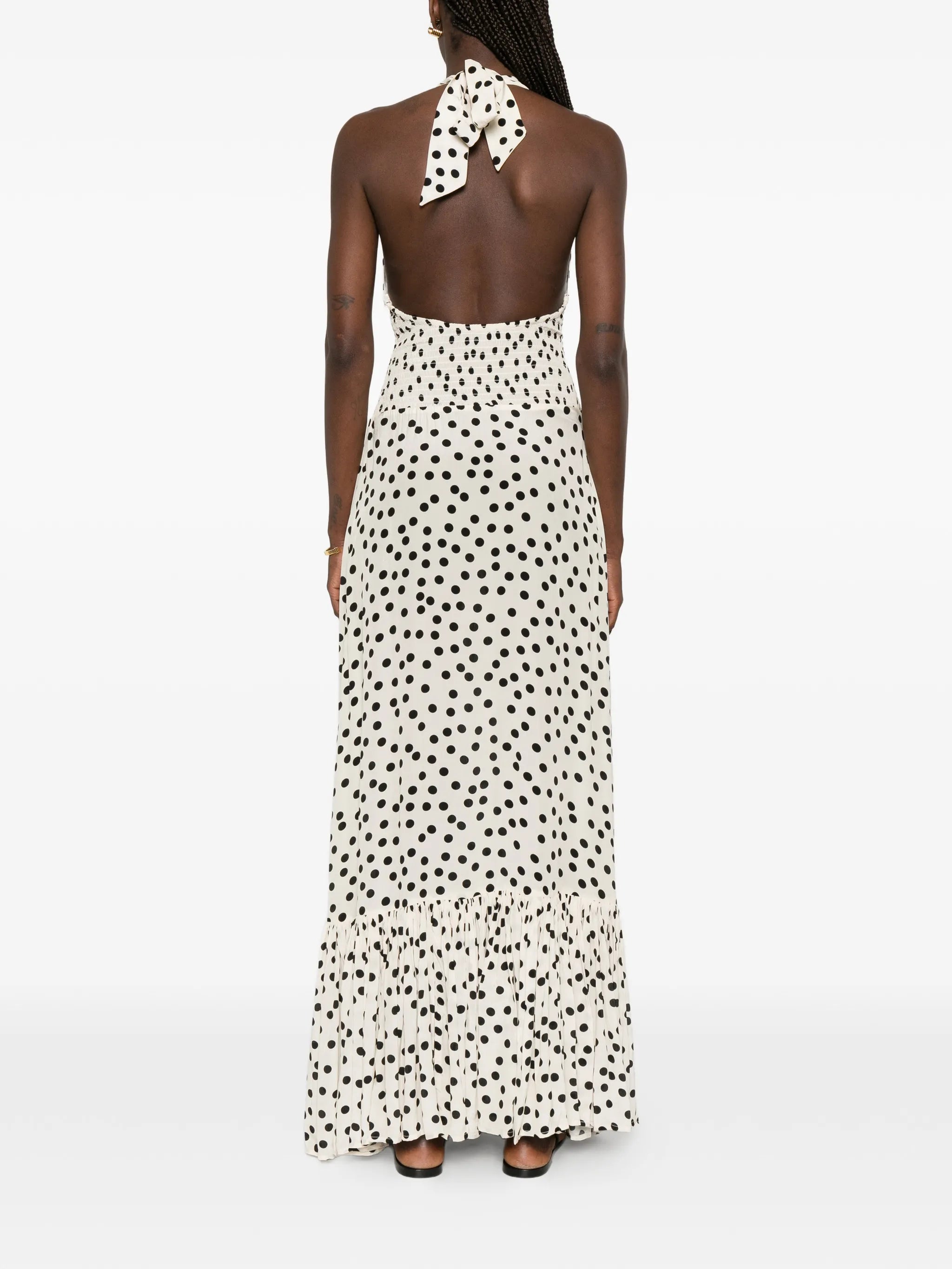Ari polka-dot maxi dress
