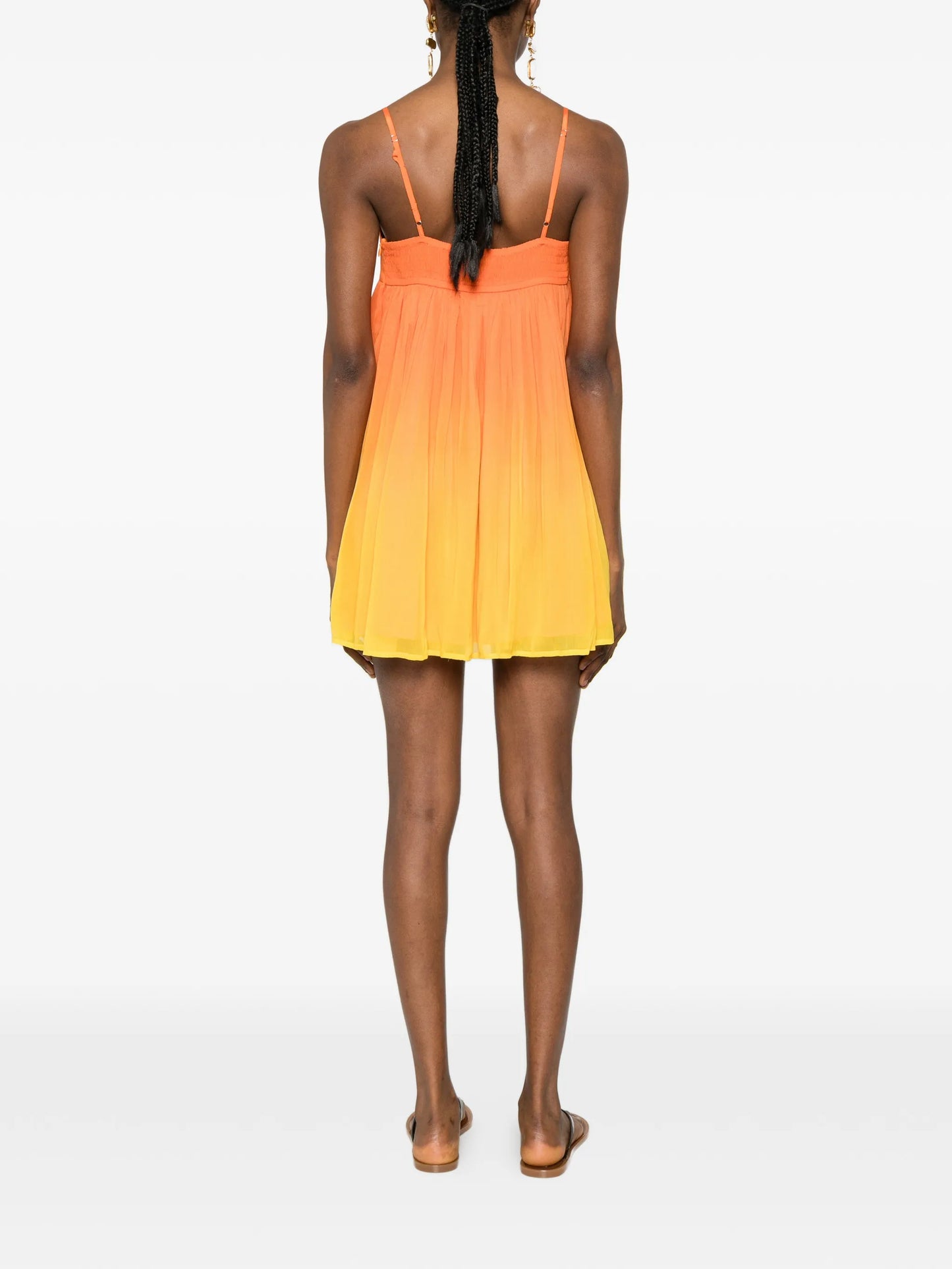 Citrus sequin-embellished ombre mini  dress