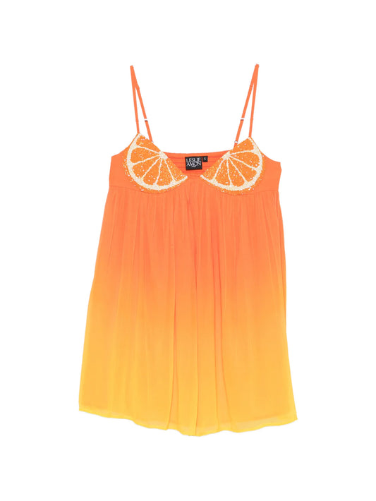 Citrus sequin-embellished ombre mini  dress