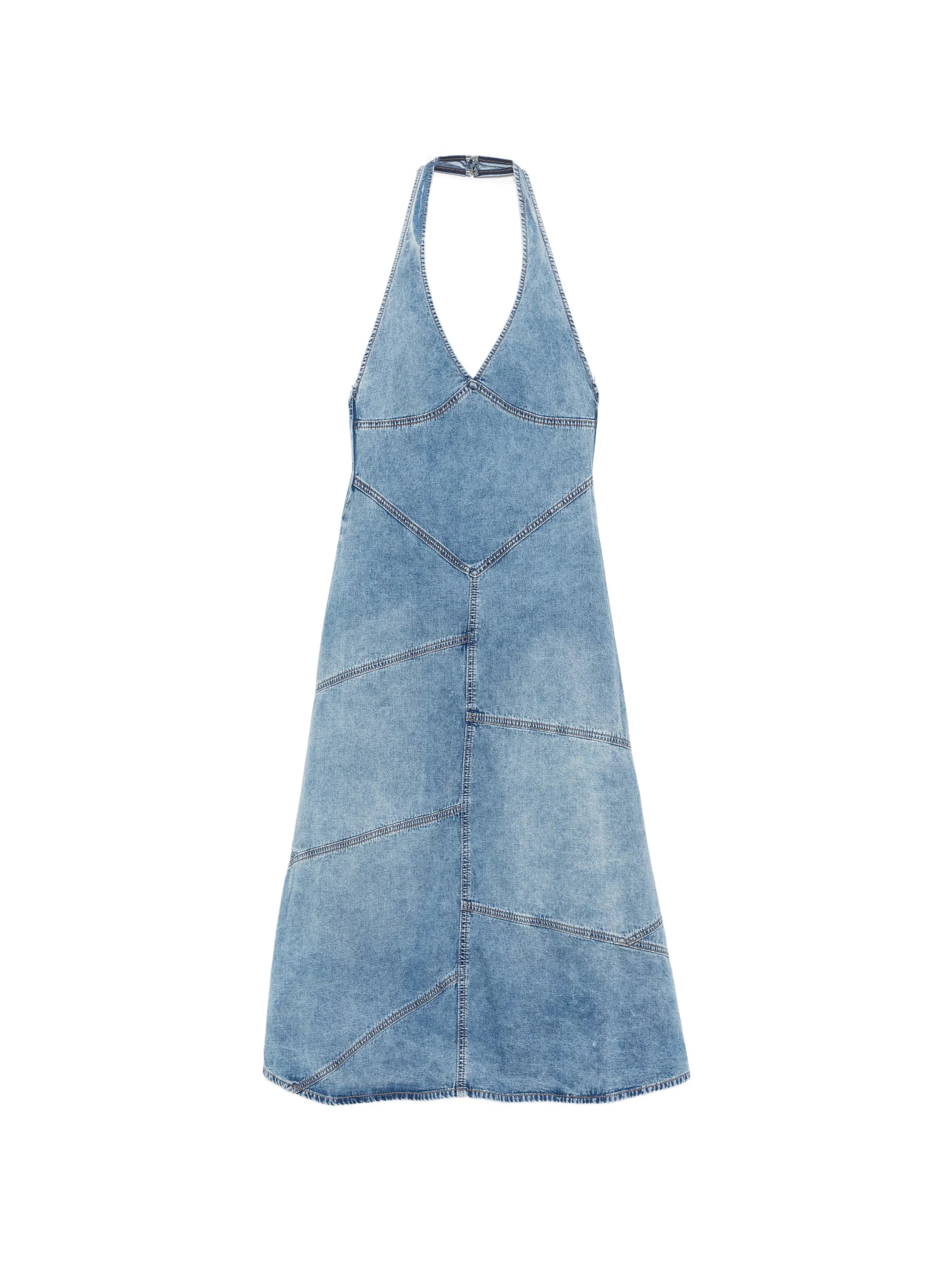 Delphi pieced halter midi dress