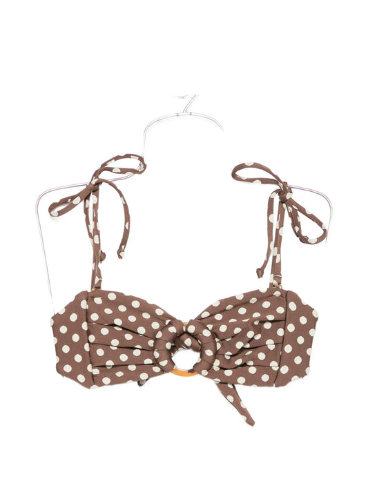 Vivian Tori polka-dot bandeau bikini top