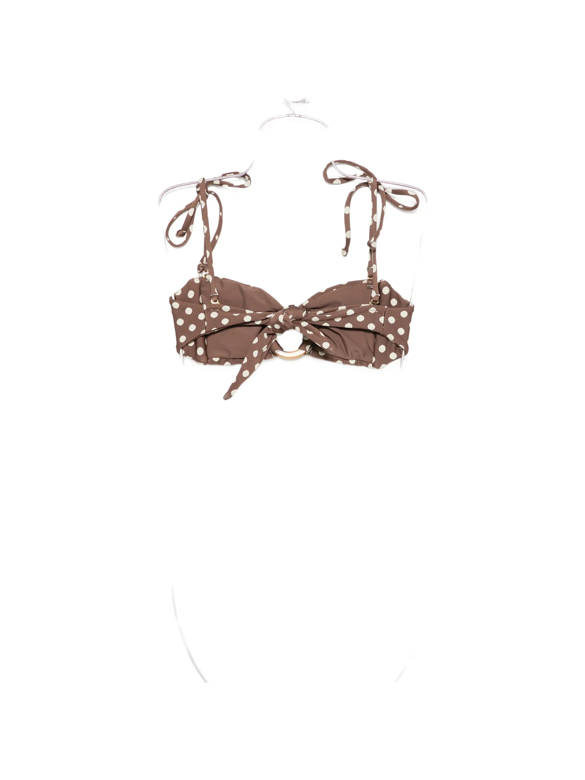 Vivian Tori polka-dot bandeau bikini top