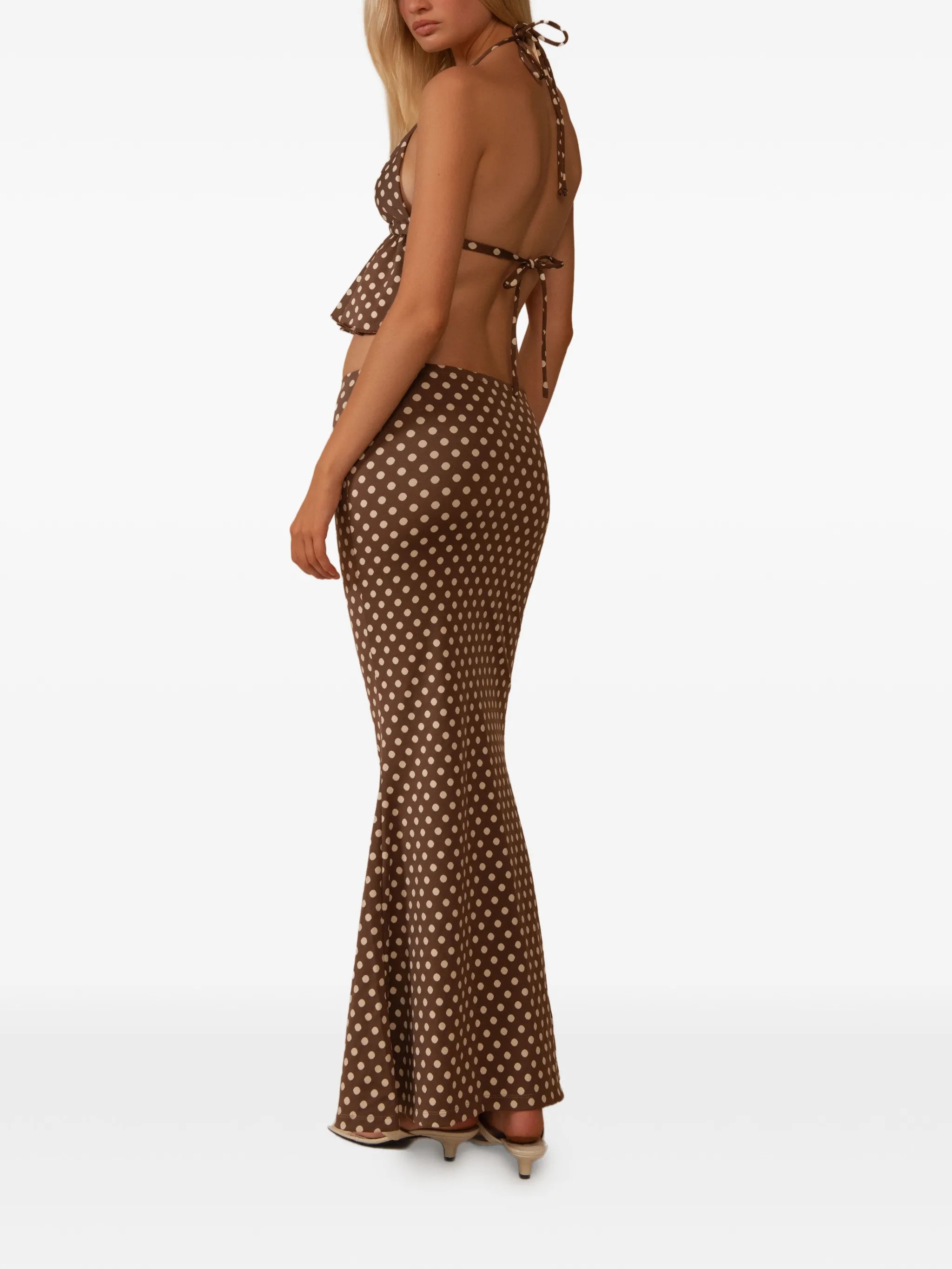 Emma polka-dot ruffled blouse