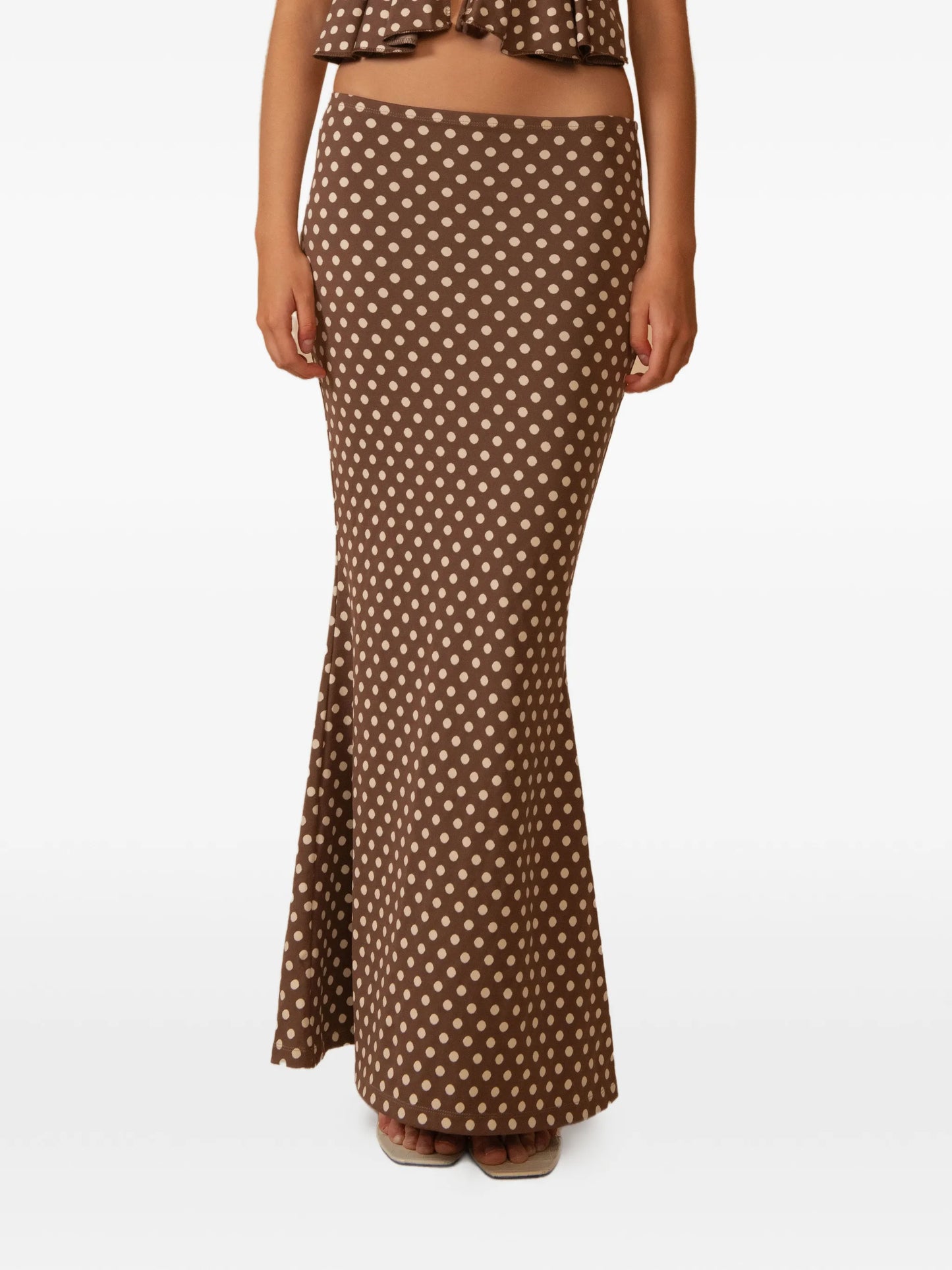 Natalia polka-dot maxi skirt