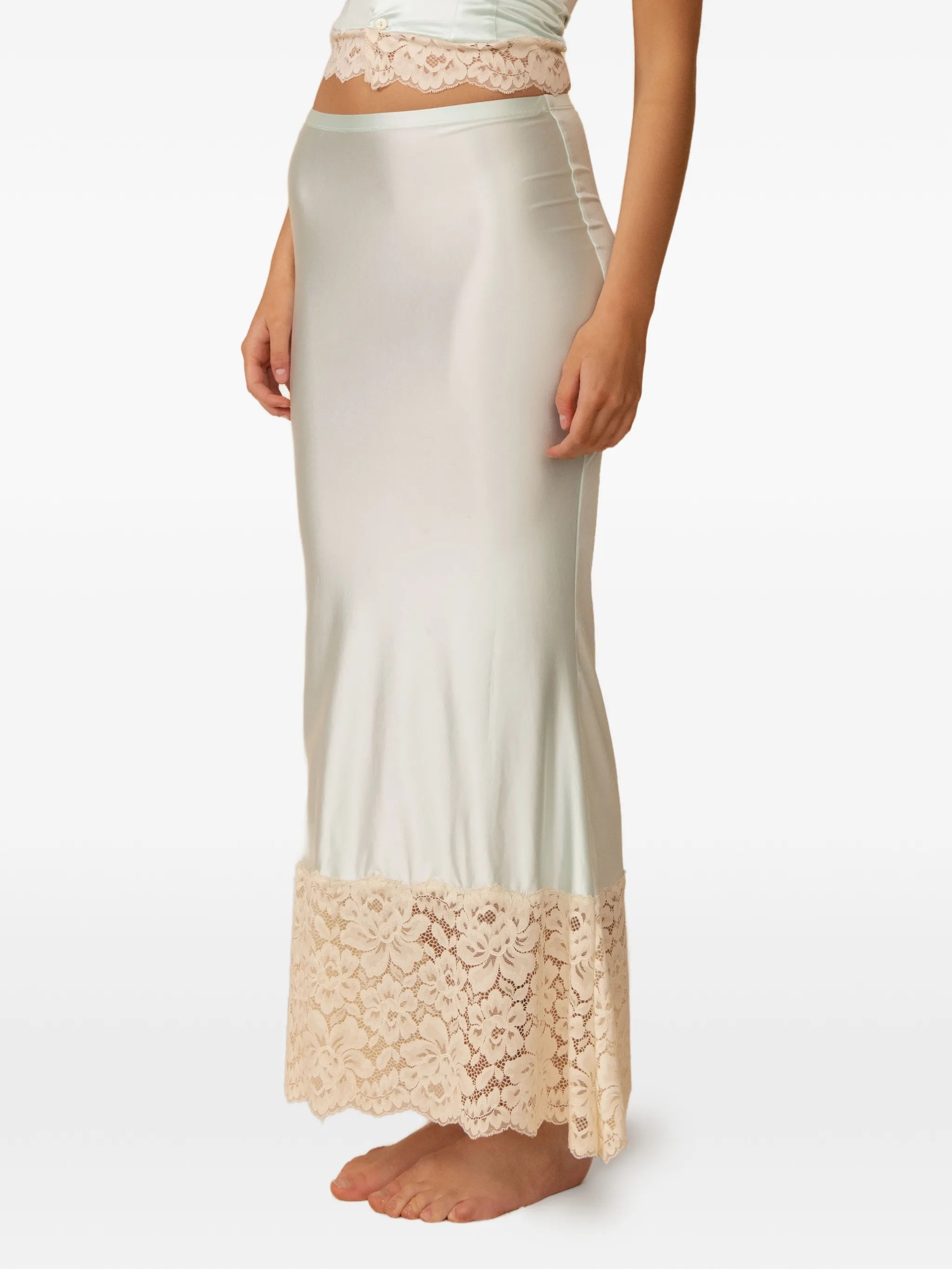 X Elsa Hosk Natalia lace-trim skirt