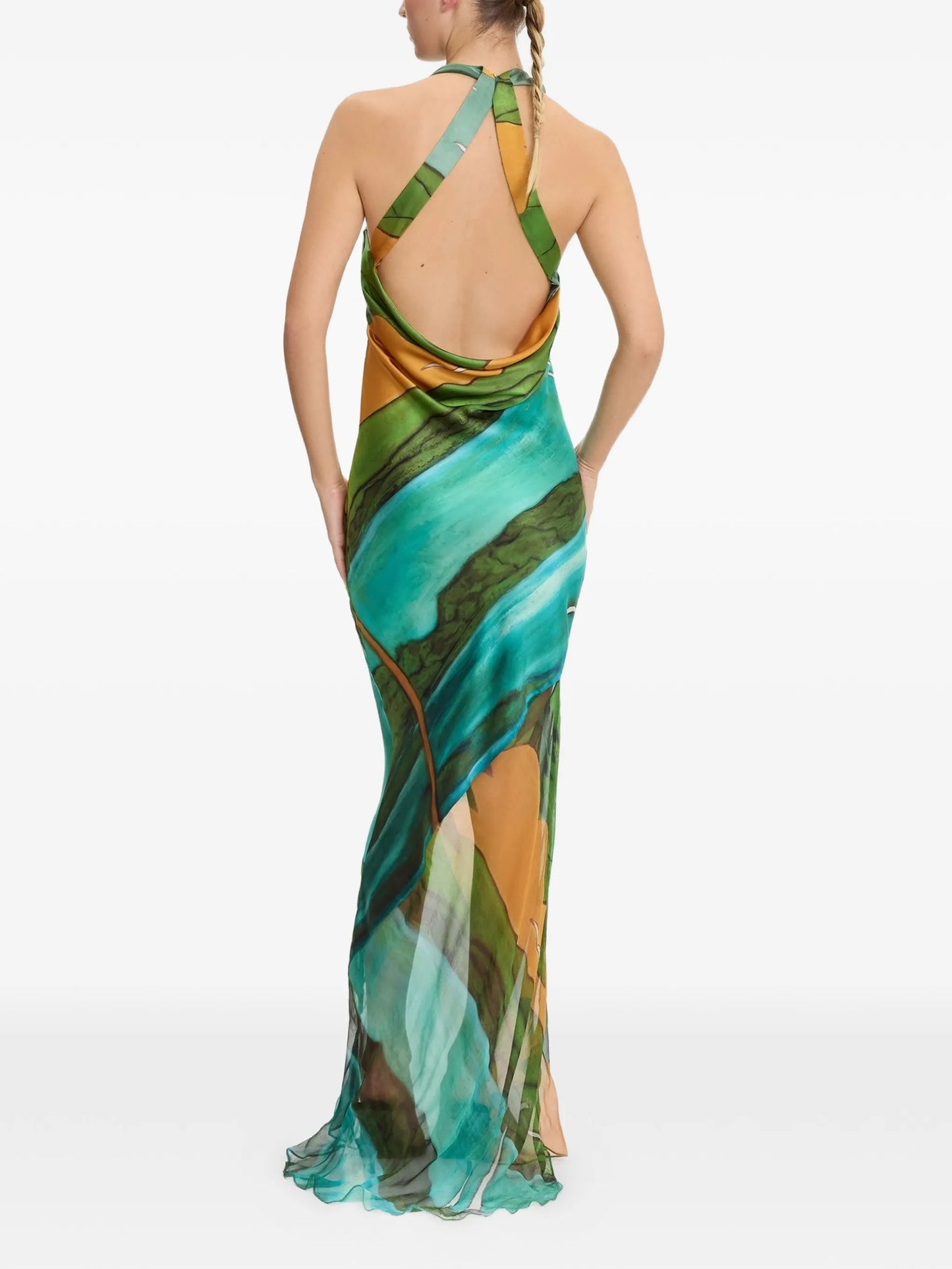 Magdalena halter-neck maxi dress