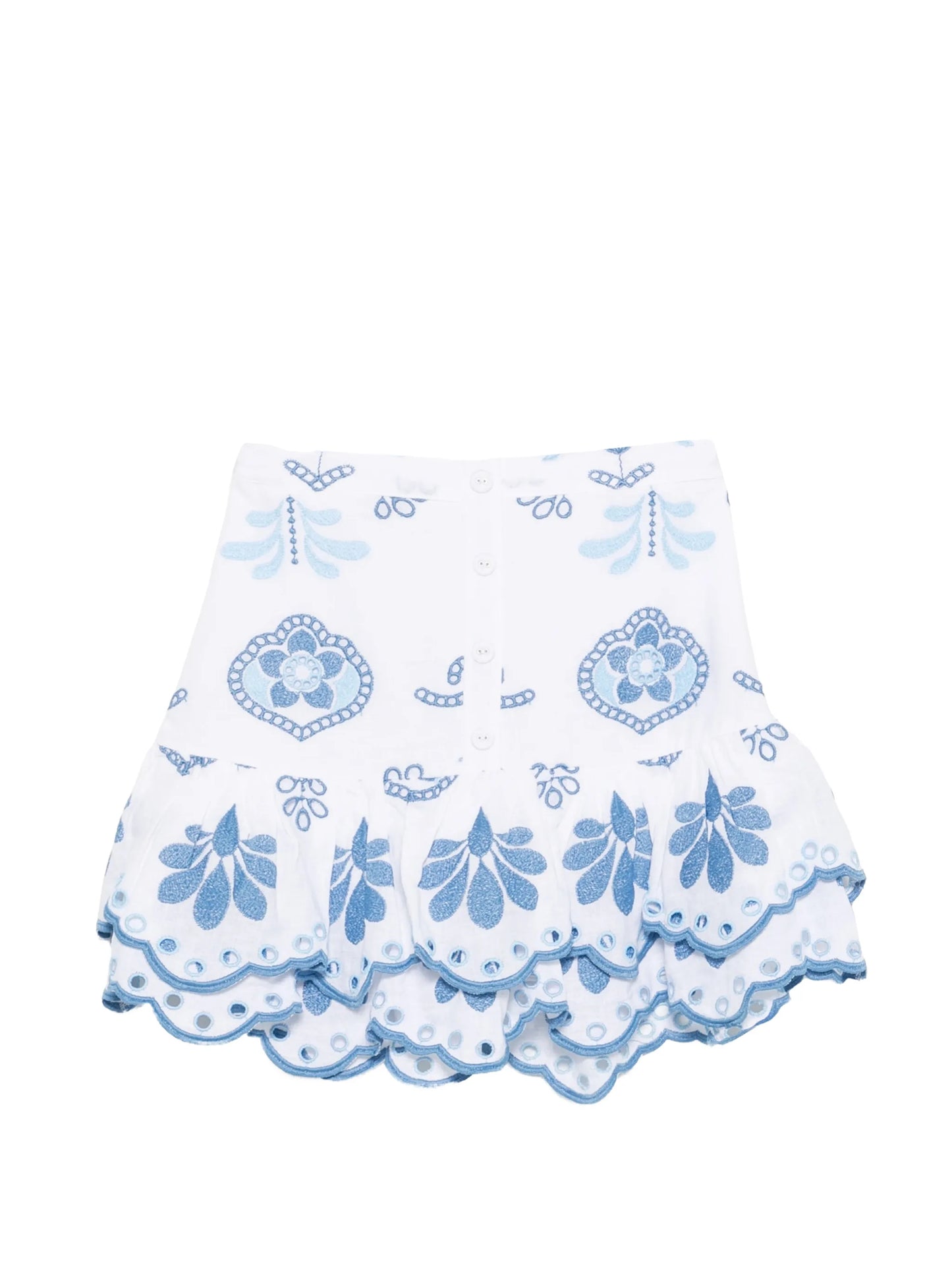 Leora embroidered mini skirt