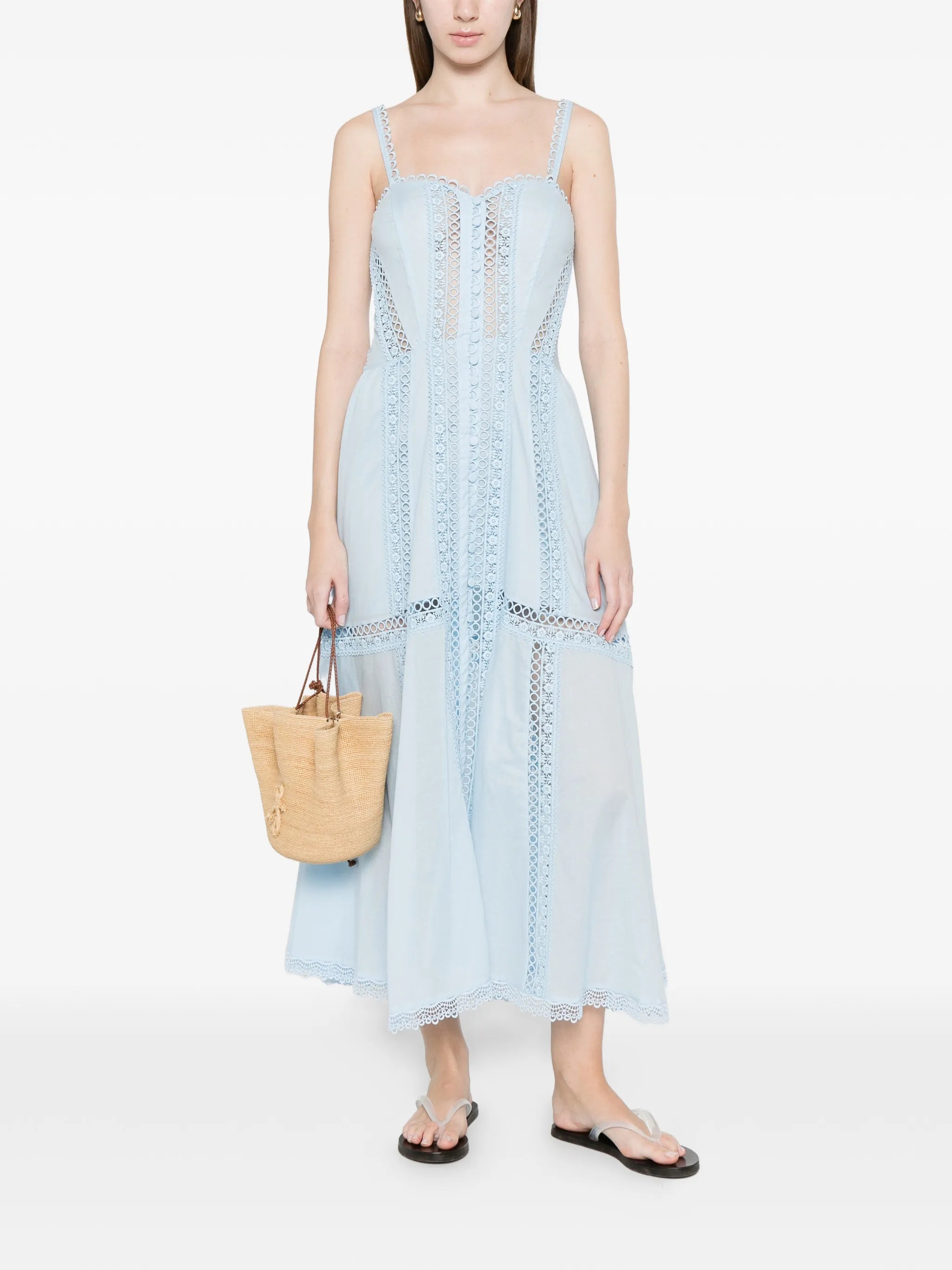 Dafelle lace trim dress