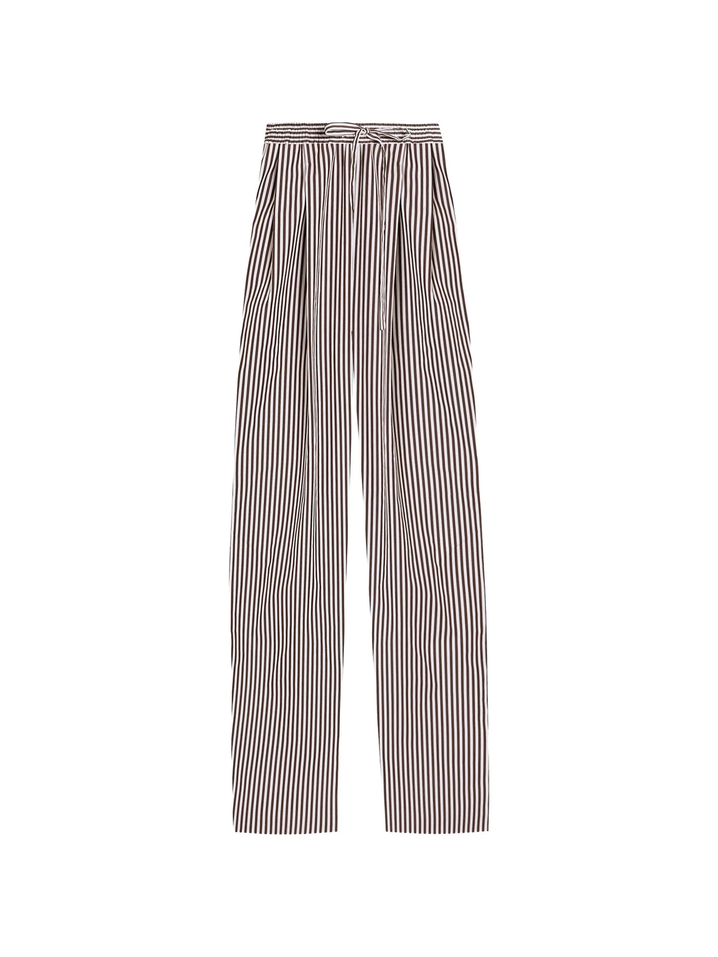 striped poplin trousers