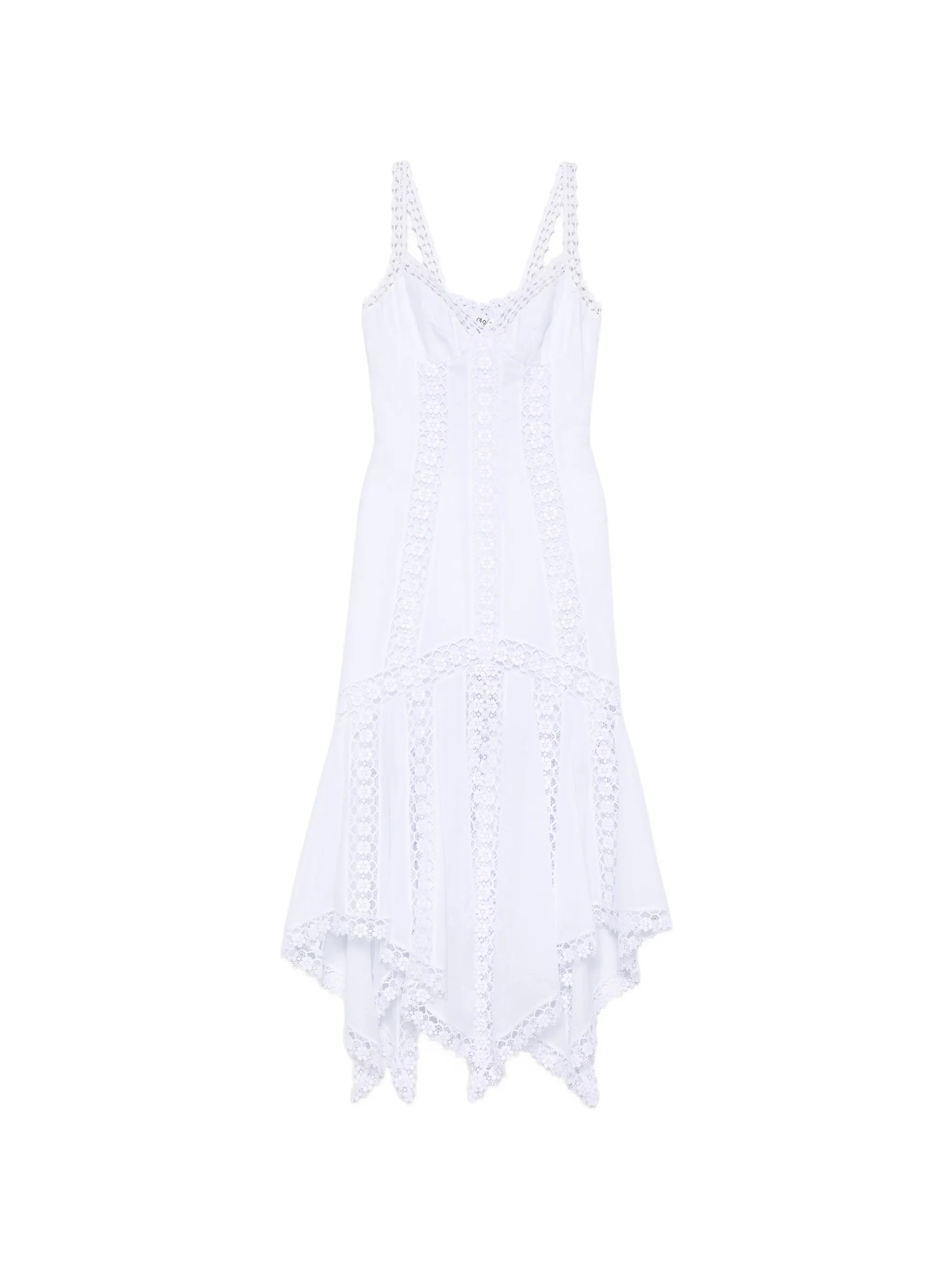 Blossel asymmetric-hem midi dress