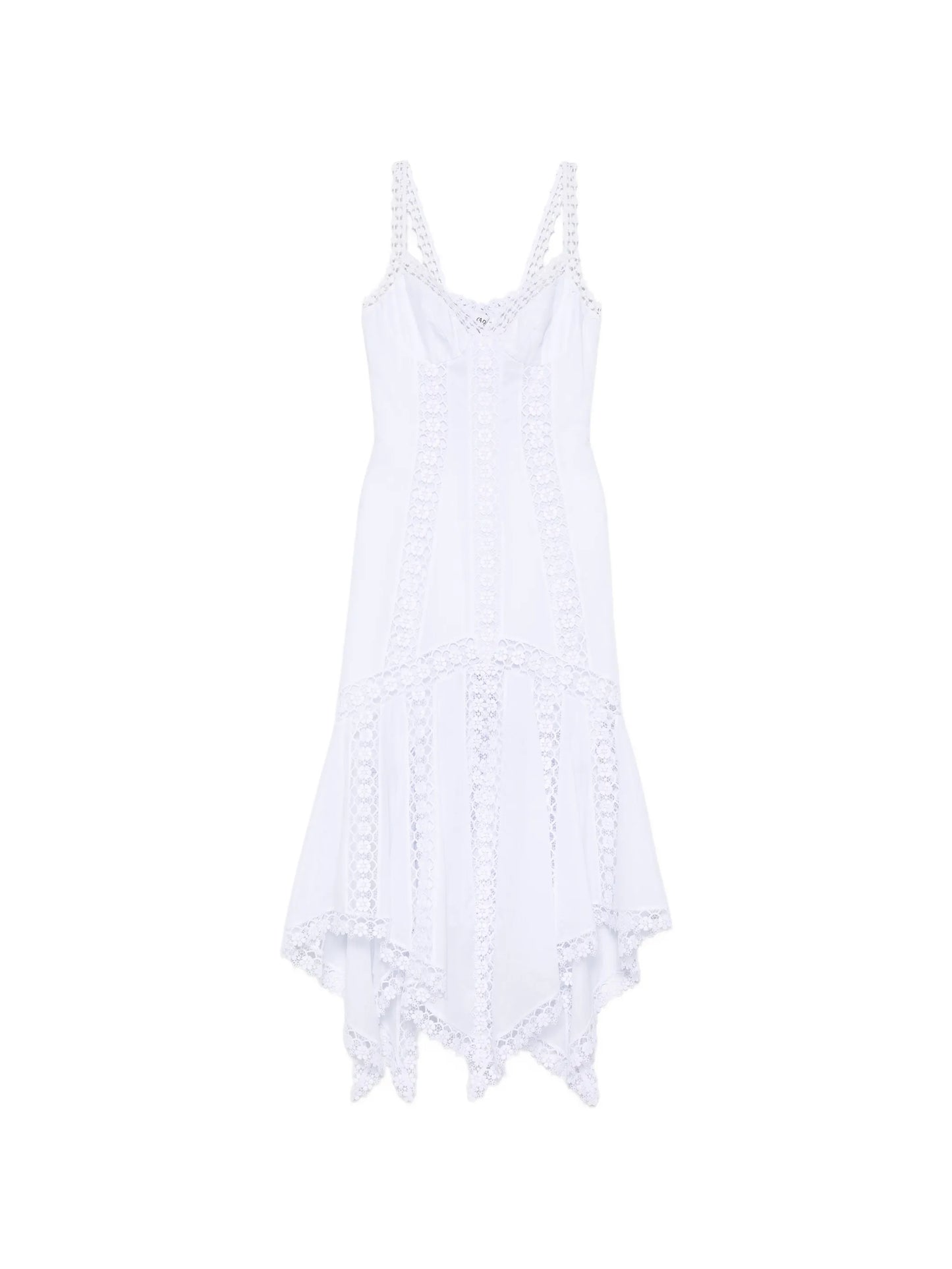 Blossel asymmetric-hem midi dress