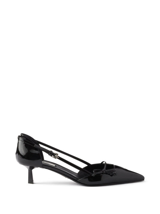 bow pointed-toe heeled pumps
