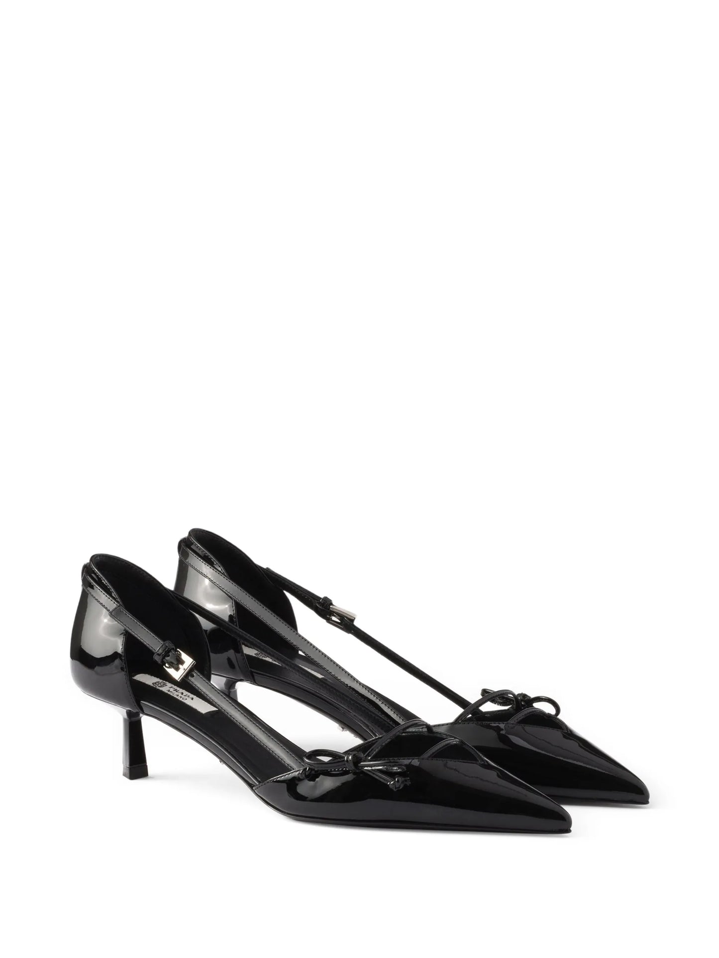 bow pointed-toe heeled pumps