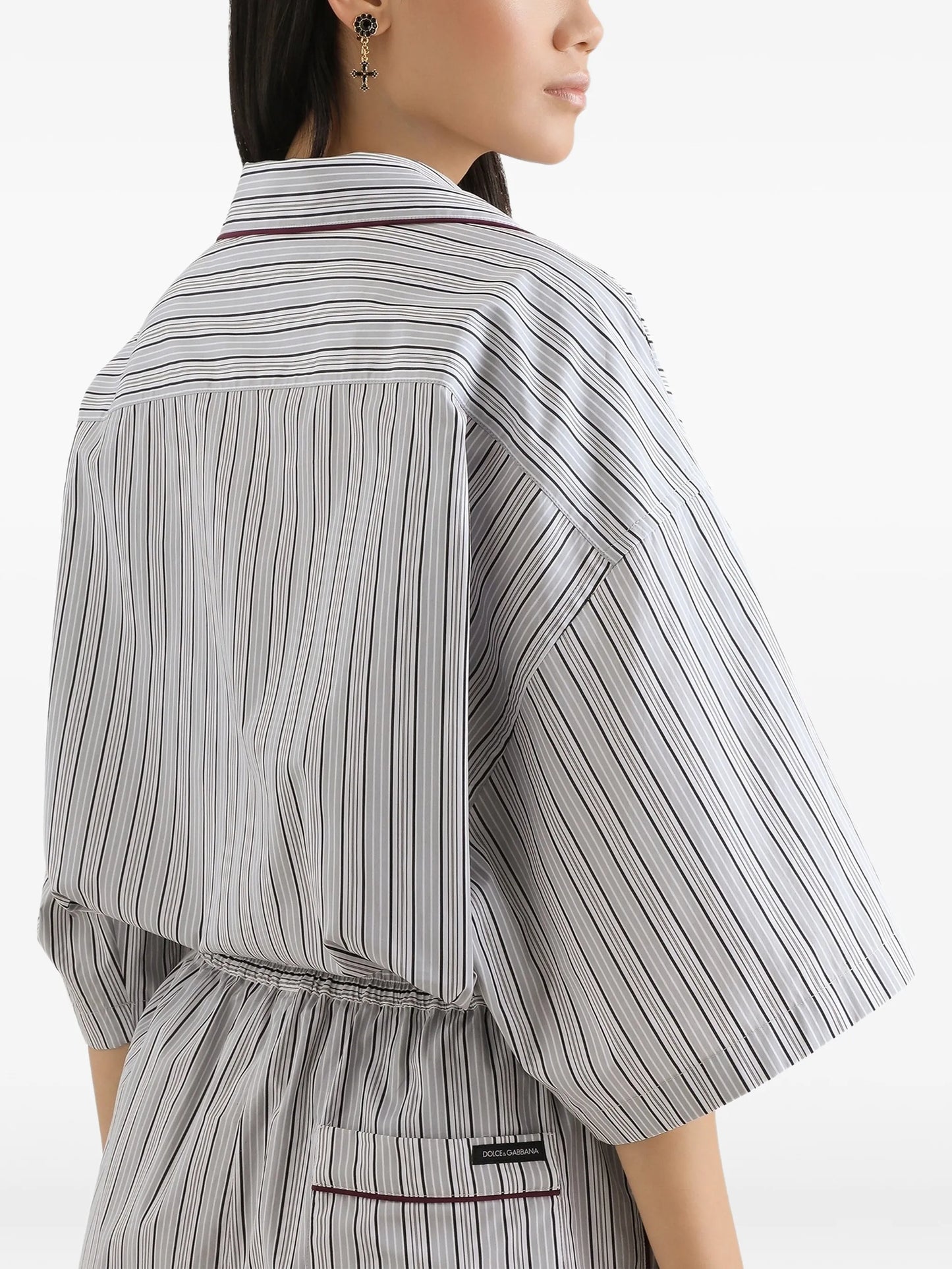 striped poplin shirt