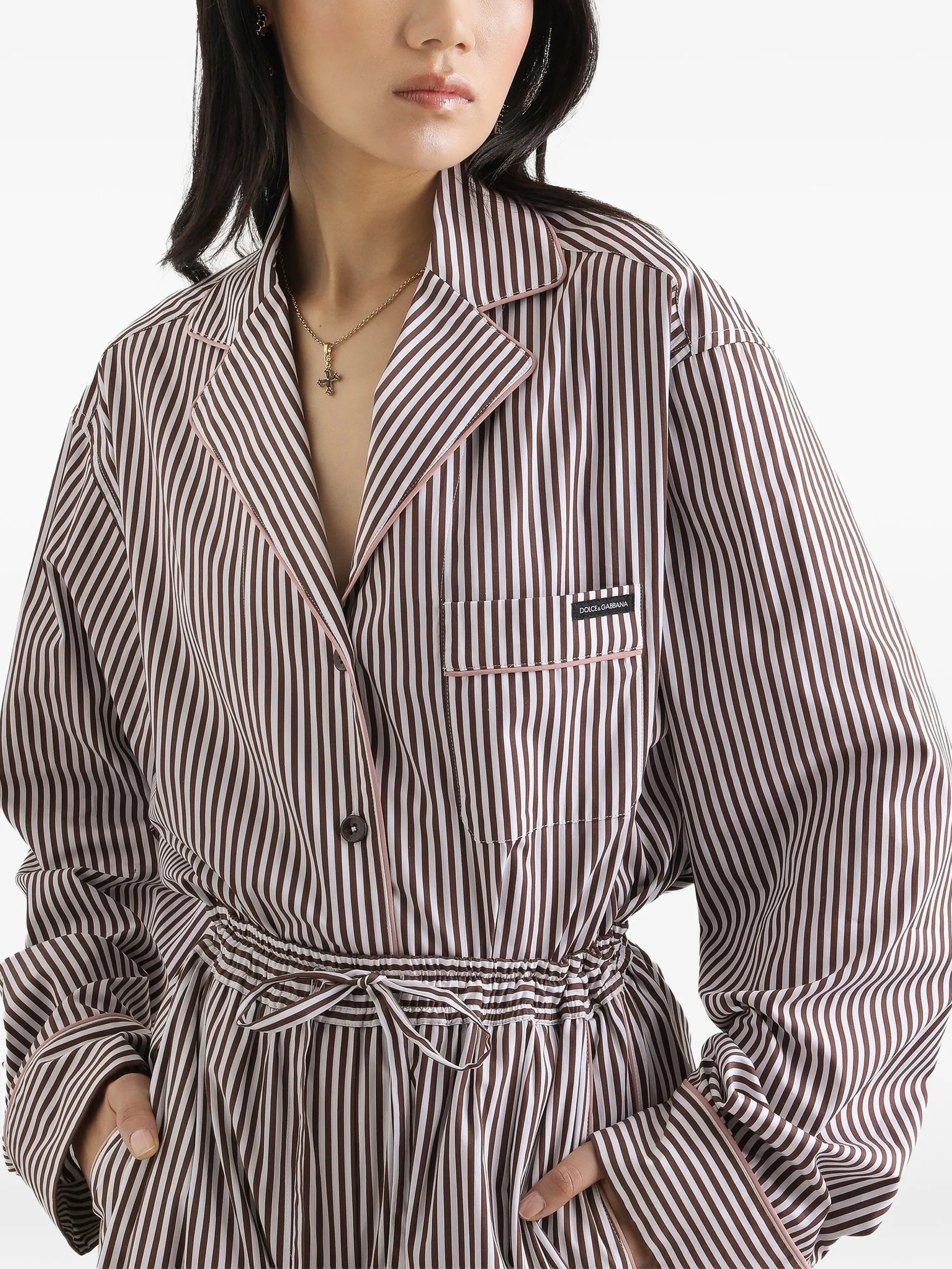 striped poplin shirt