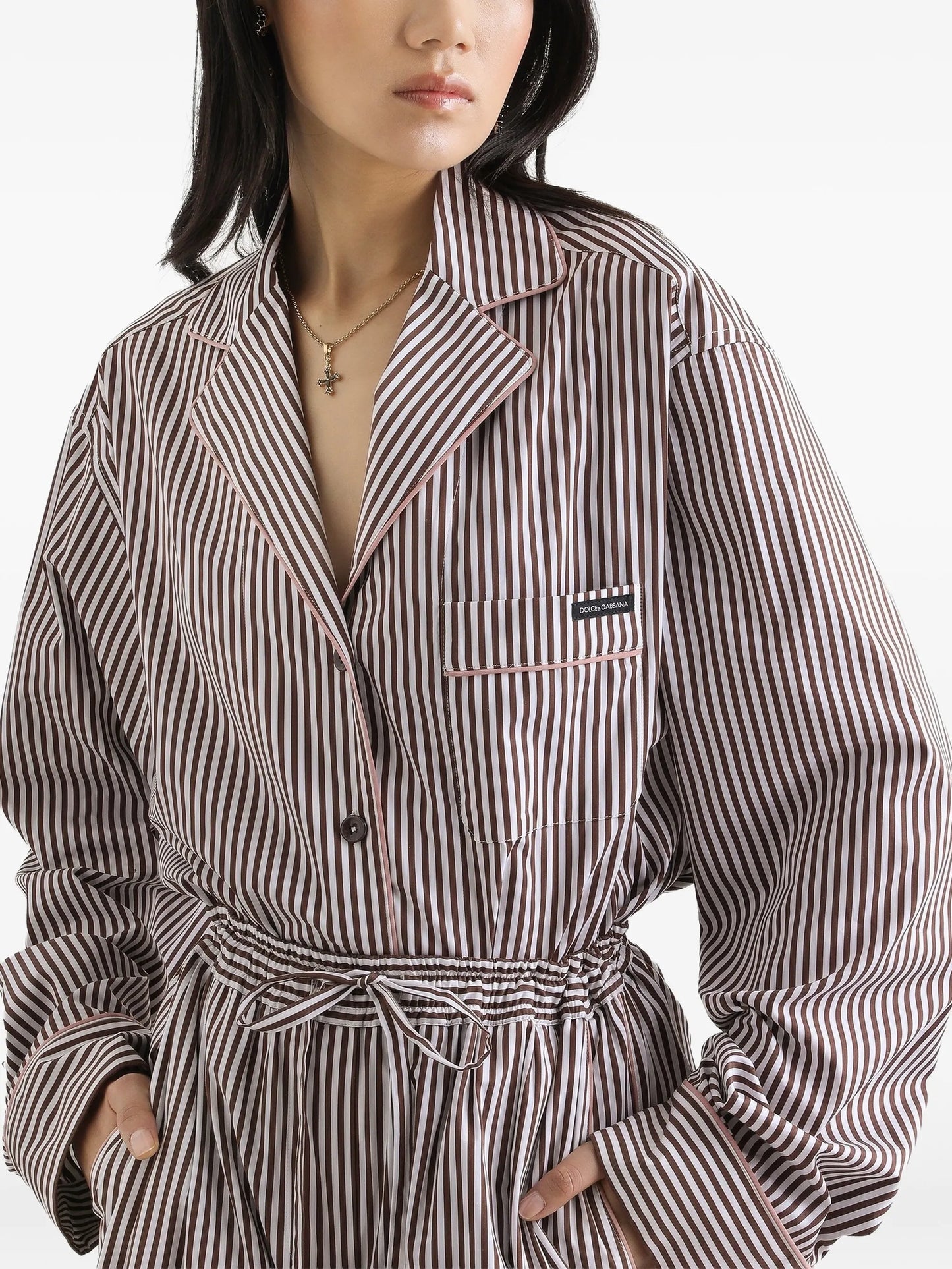 striped poplin shirt