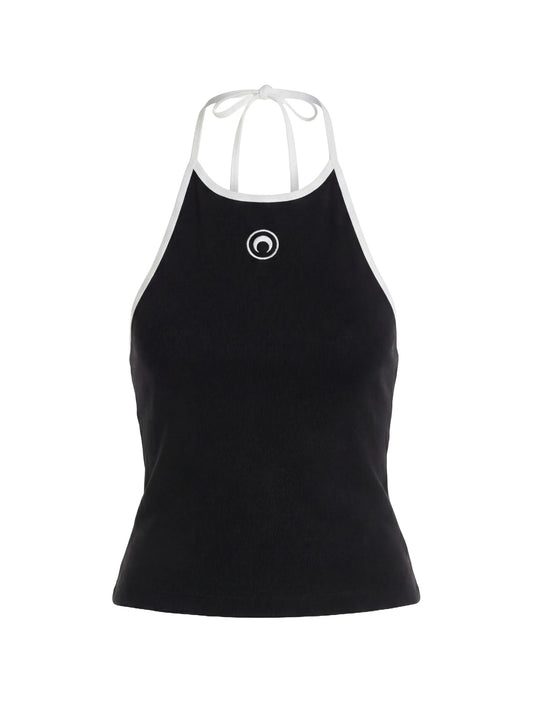 moon logo halter top