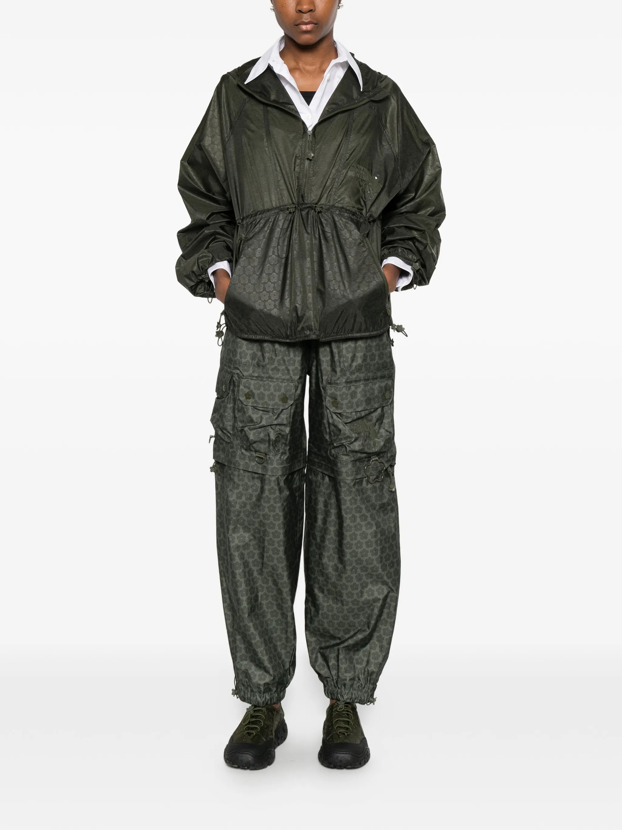 X The North Face hooded floral-print jacket