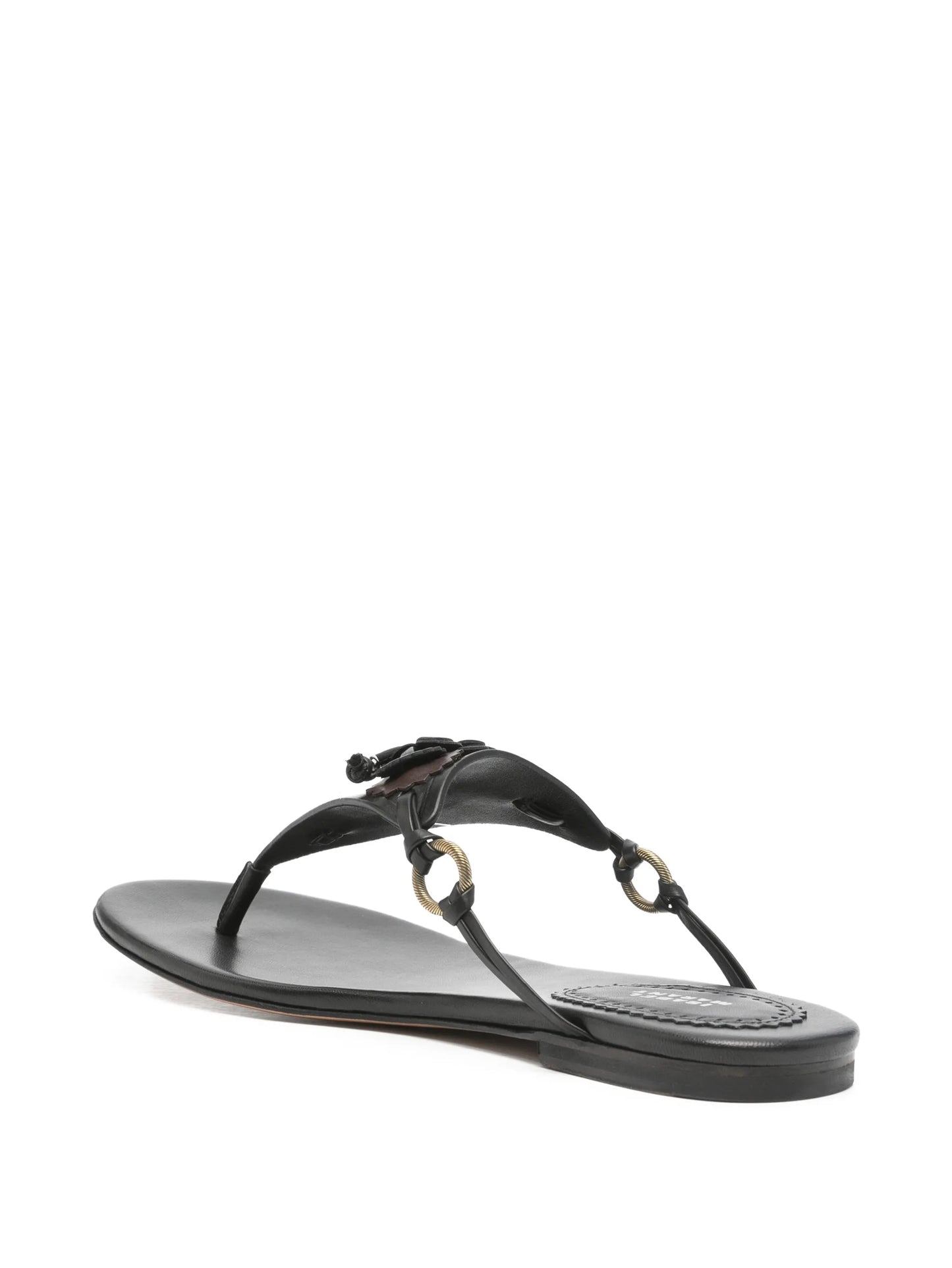 Elato leather flowers-detail flat sandals