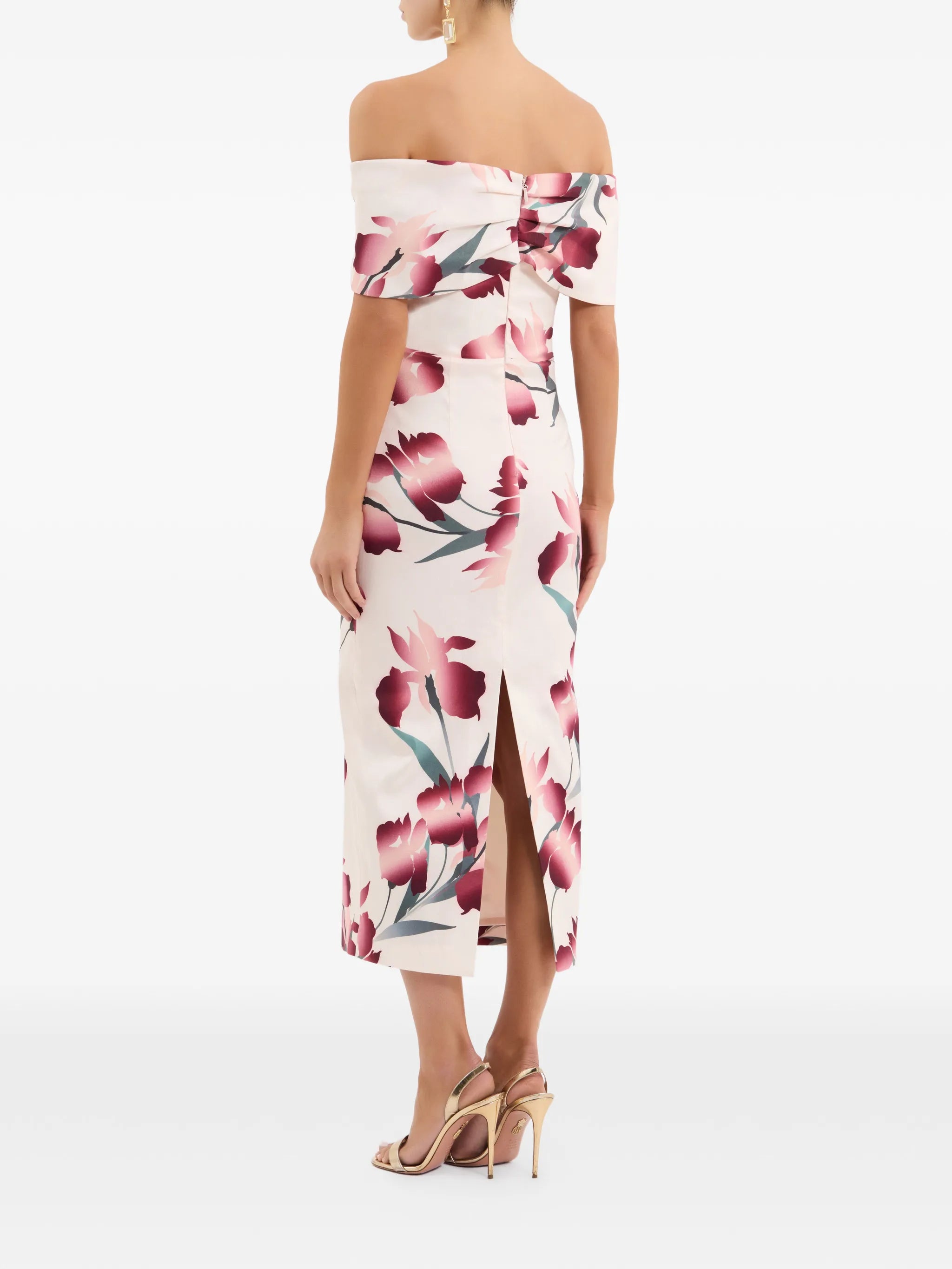 Linnea off-the-shoulder floral midi dress