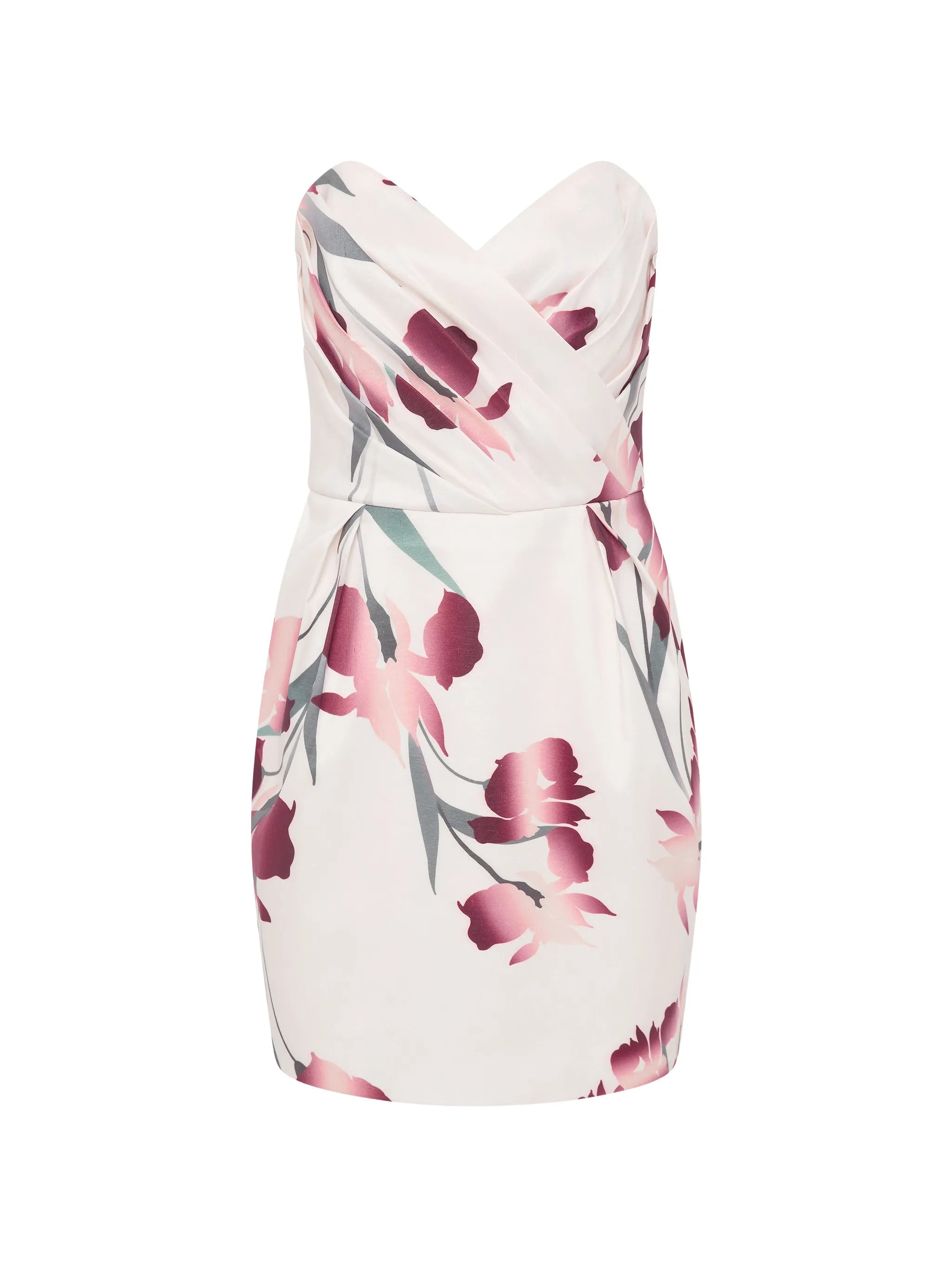 Linnea floral strapless mini dress