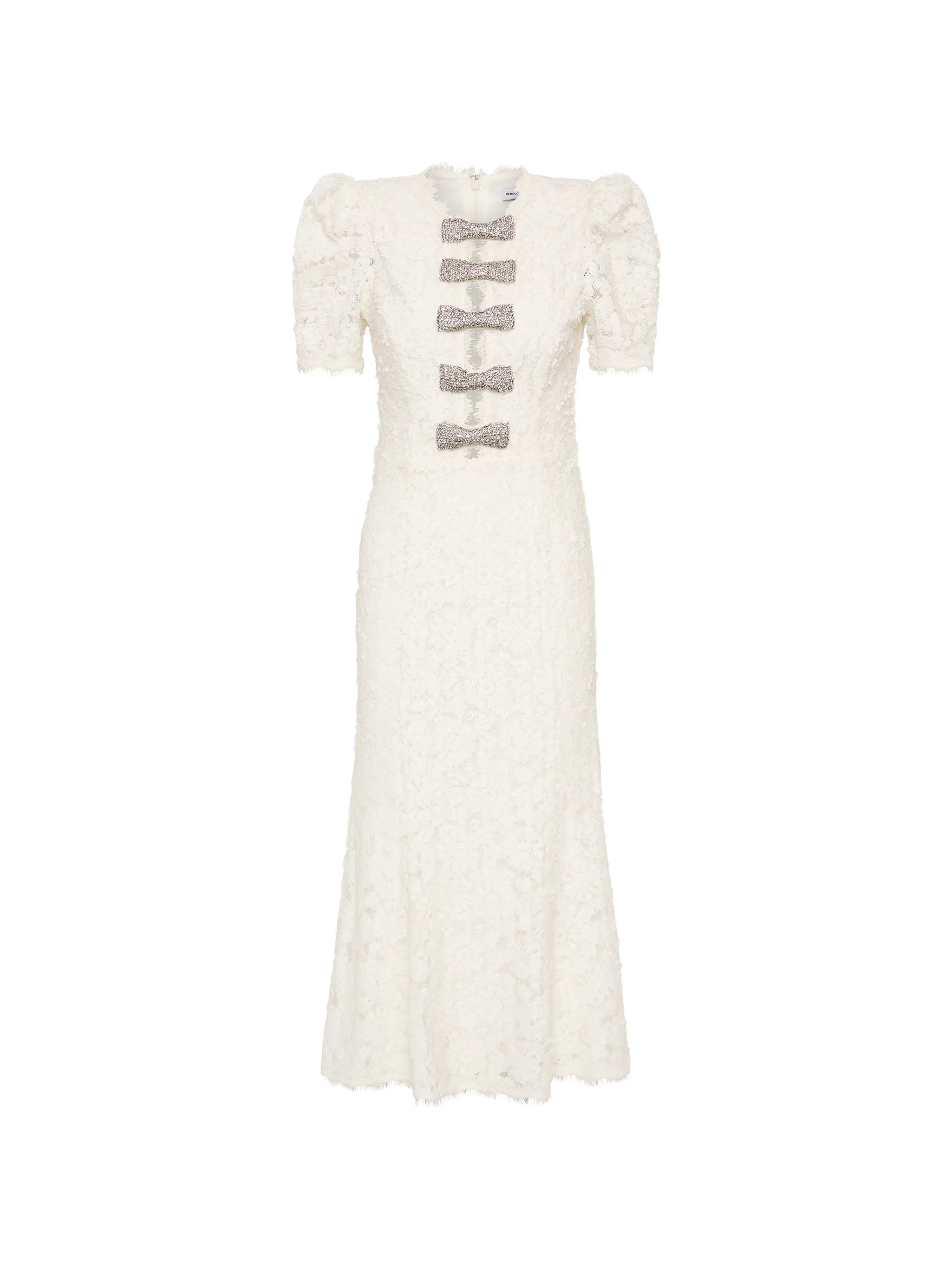 Dillon bow-detail midi dress